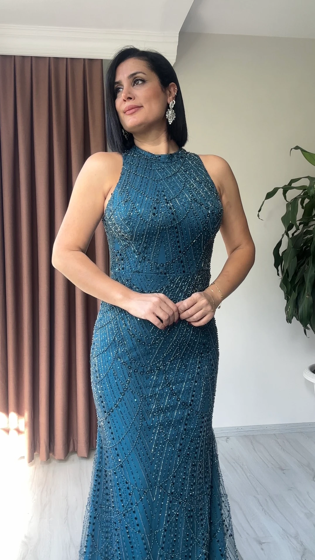 Elif Taş İşlemeli Abiye