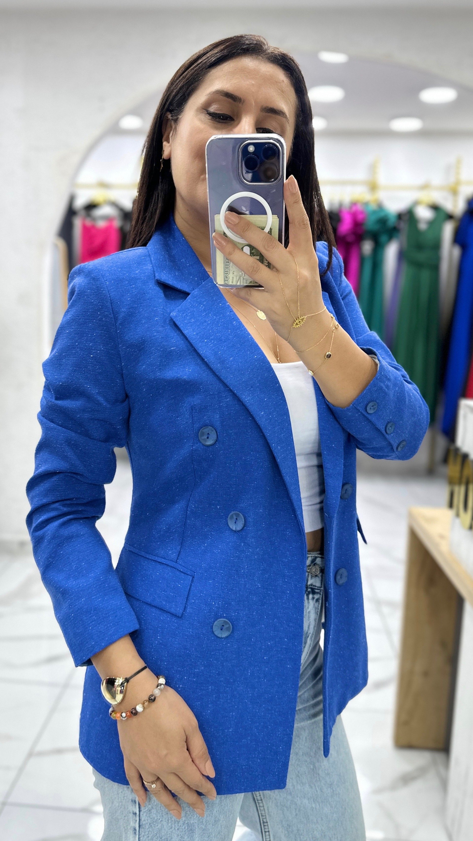 Blazer Ceket - Mavi