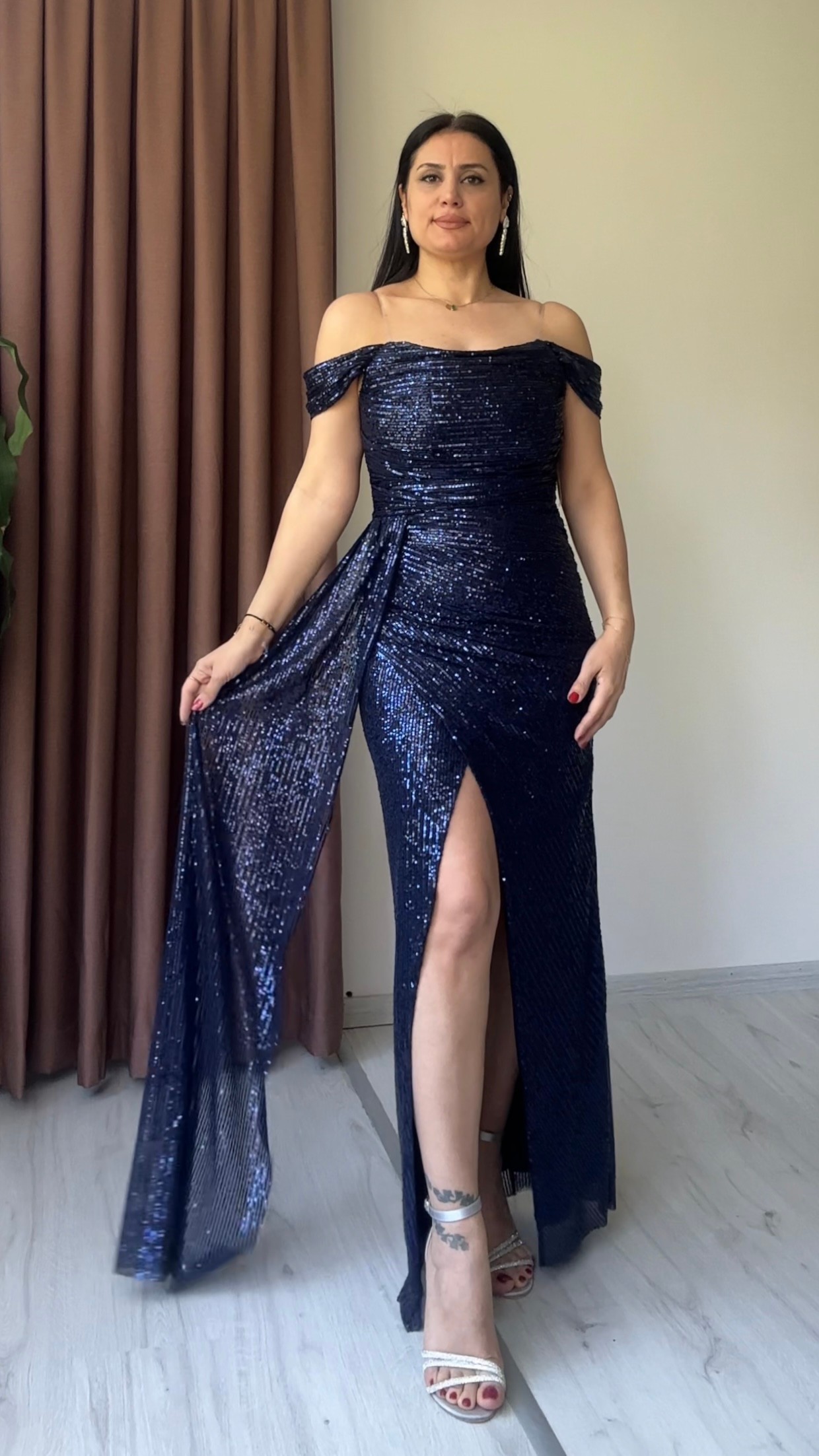 Fulya Payet Abiye - Lacivert