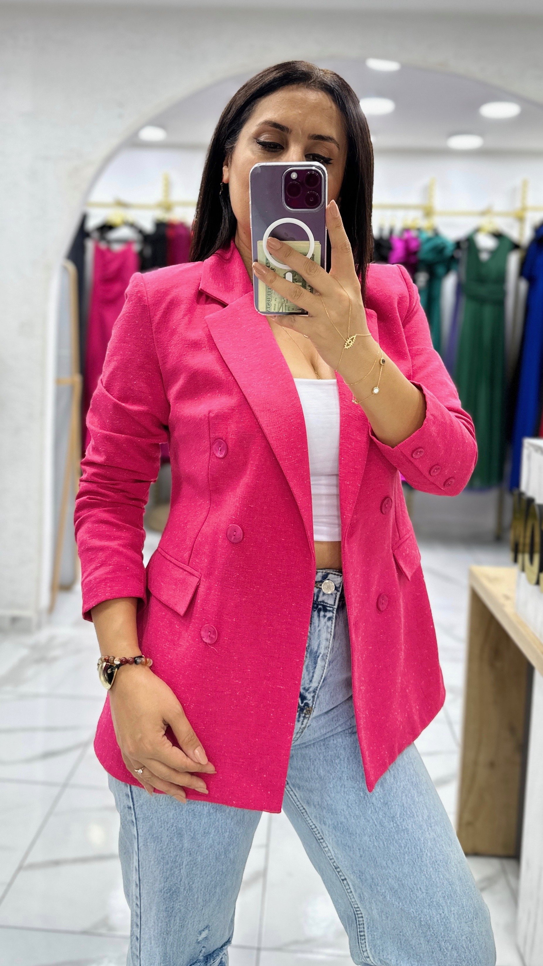 Blazer Ceket - Pembe