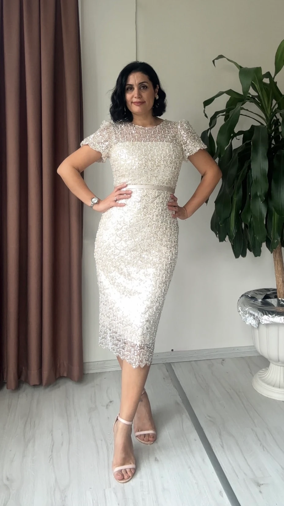 Asel Taş İşlemeli Abiye