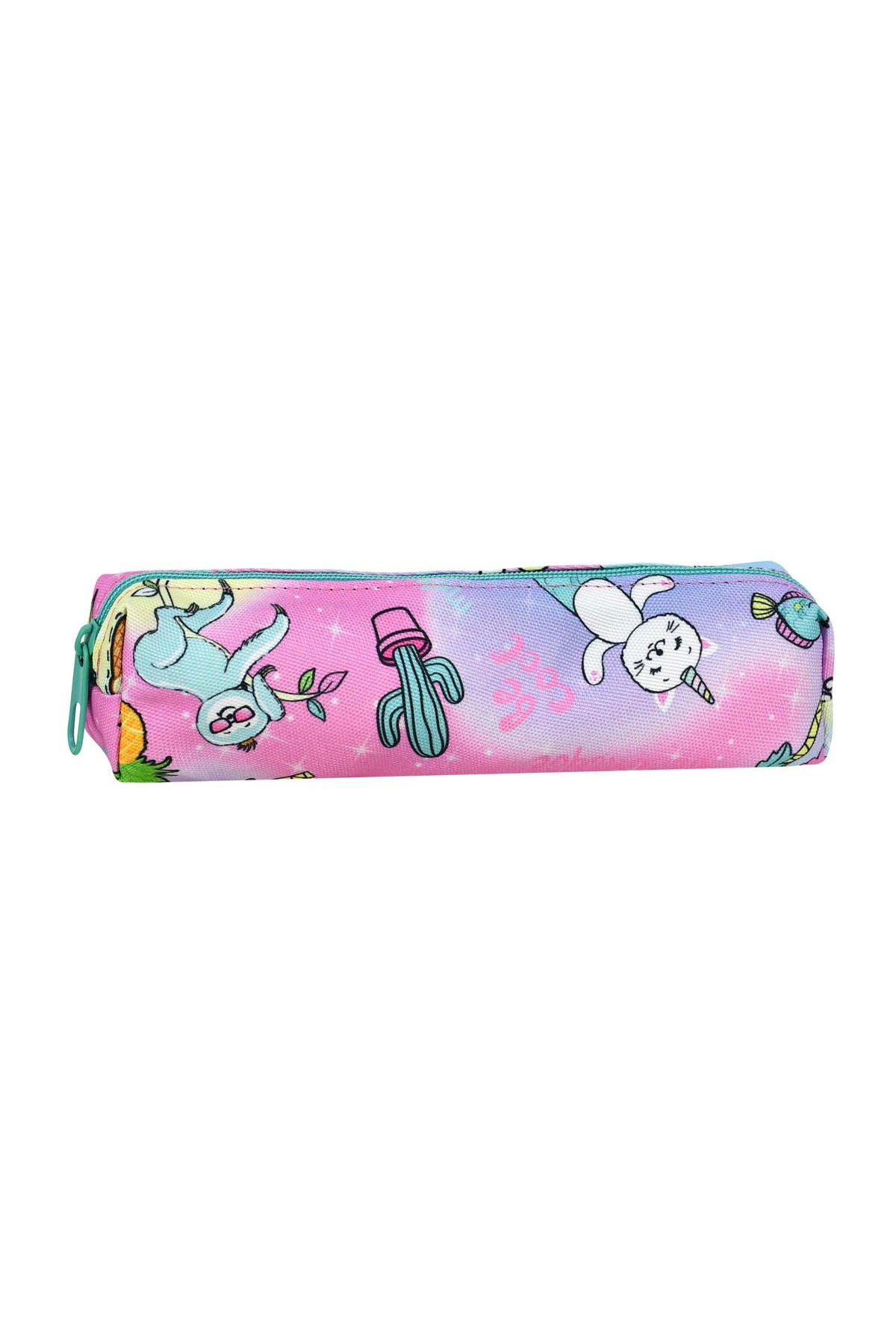 Çekçekli 3'lü Okul Seti, Unicorn Desenli İlkokul Çantası + Beslenme Çantası + Kalemlik