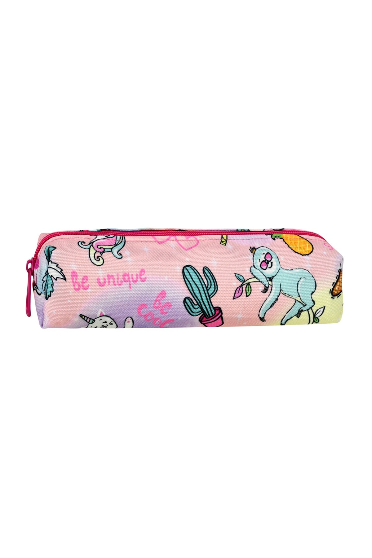 Çekçekli 3'lü Okul Seti, Unicorn Desenli İlkokul Çantası + Beslenme Çantası + Kalemlik