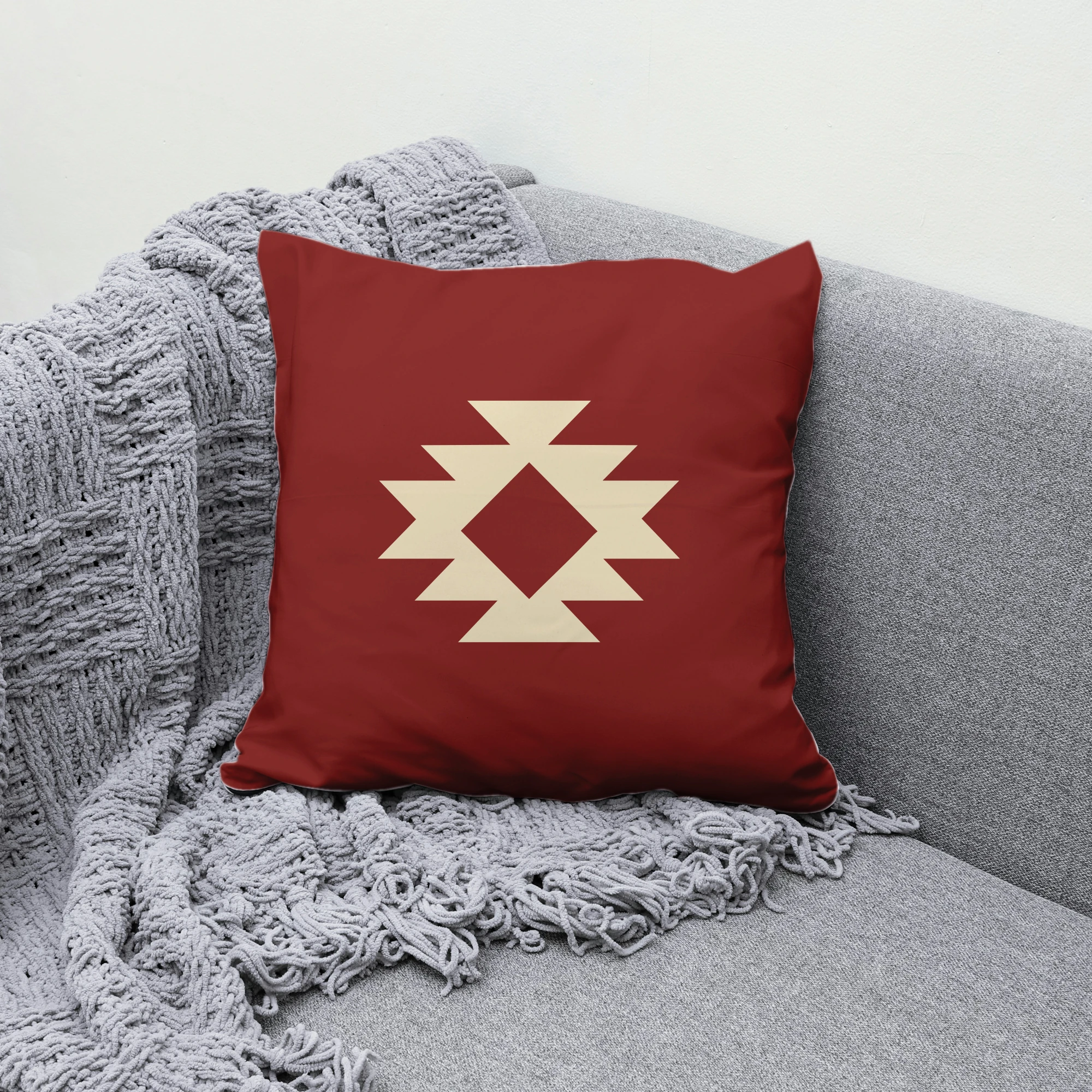 Yıldız Motifli Kırlent Kılıfı