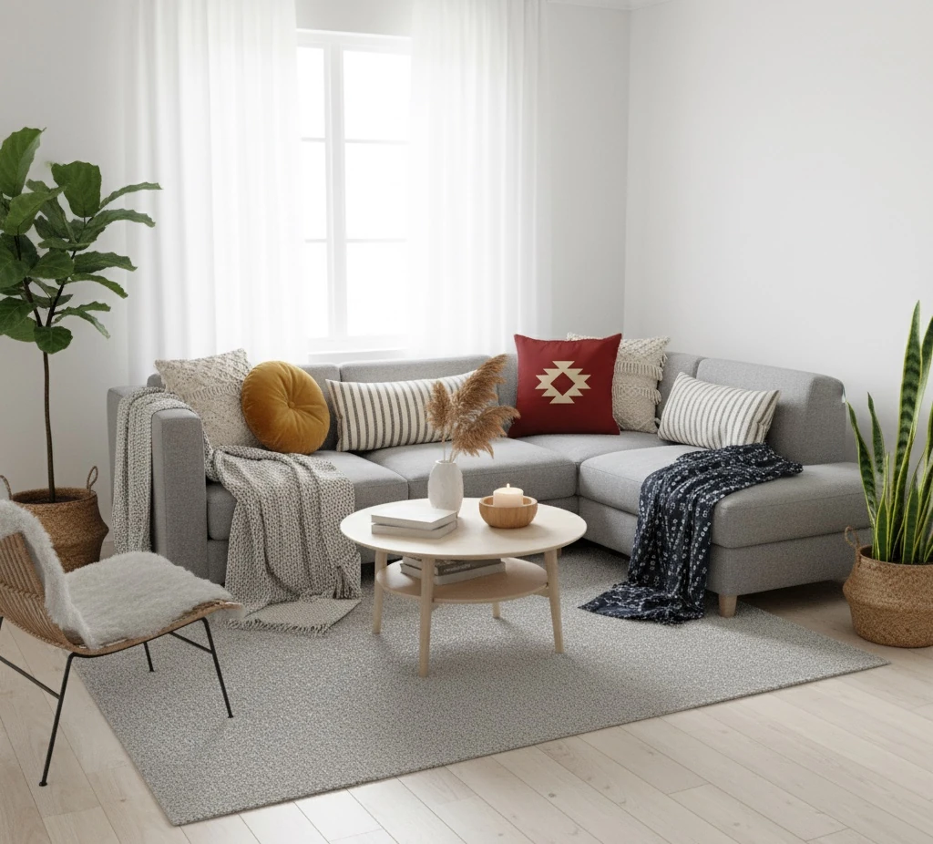 Yıldız Motifli Kırlent Kılıfı