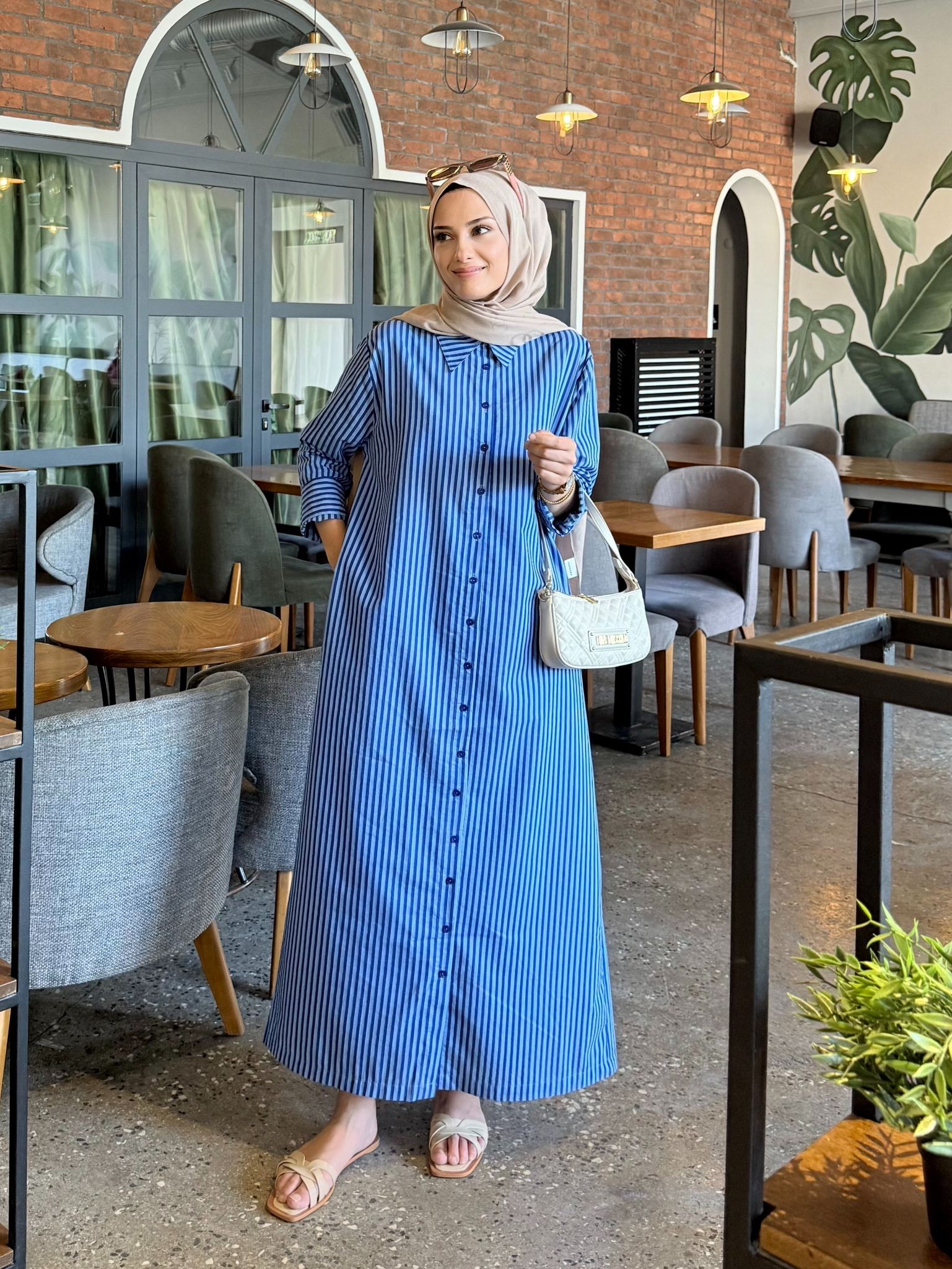 Melanie Çizgili Elbise