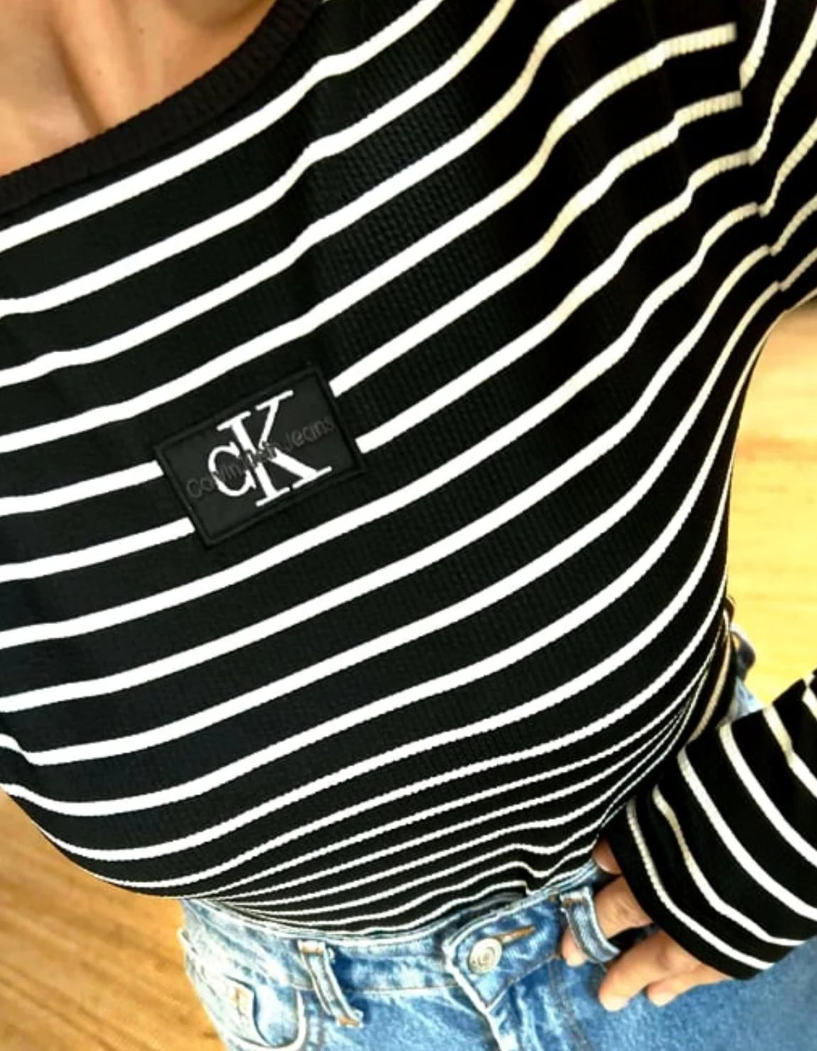 Muadil Çizgili Bluz