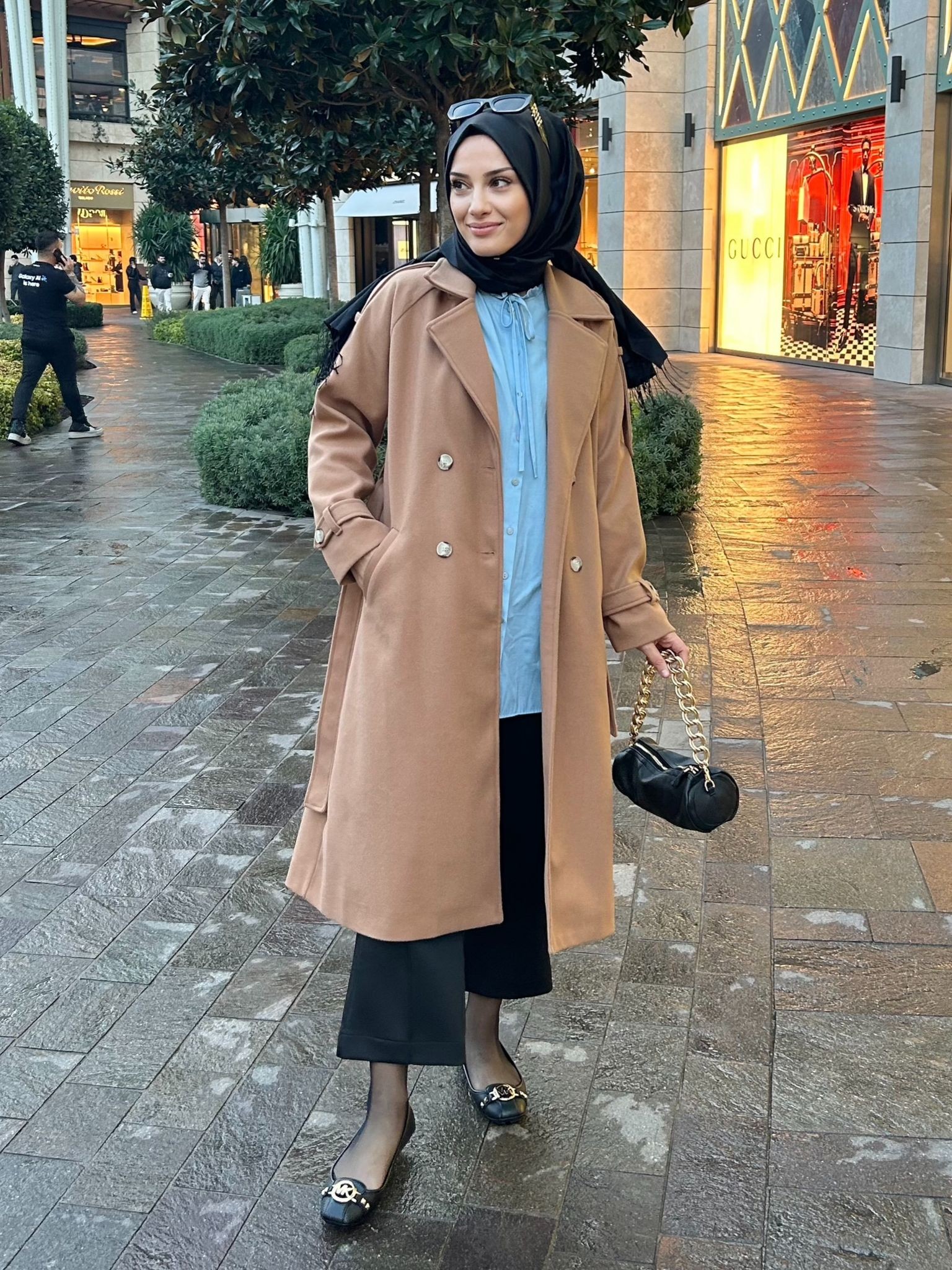 Exclusiv Kaşe Kaban - Taba Rengi