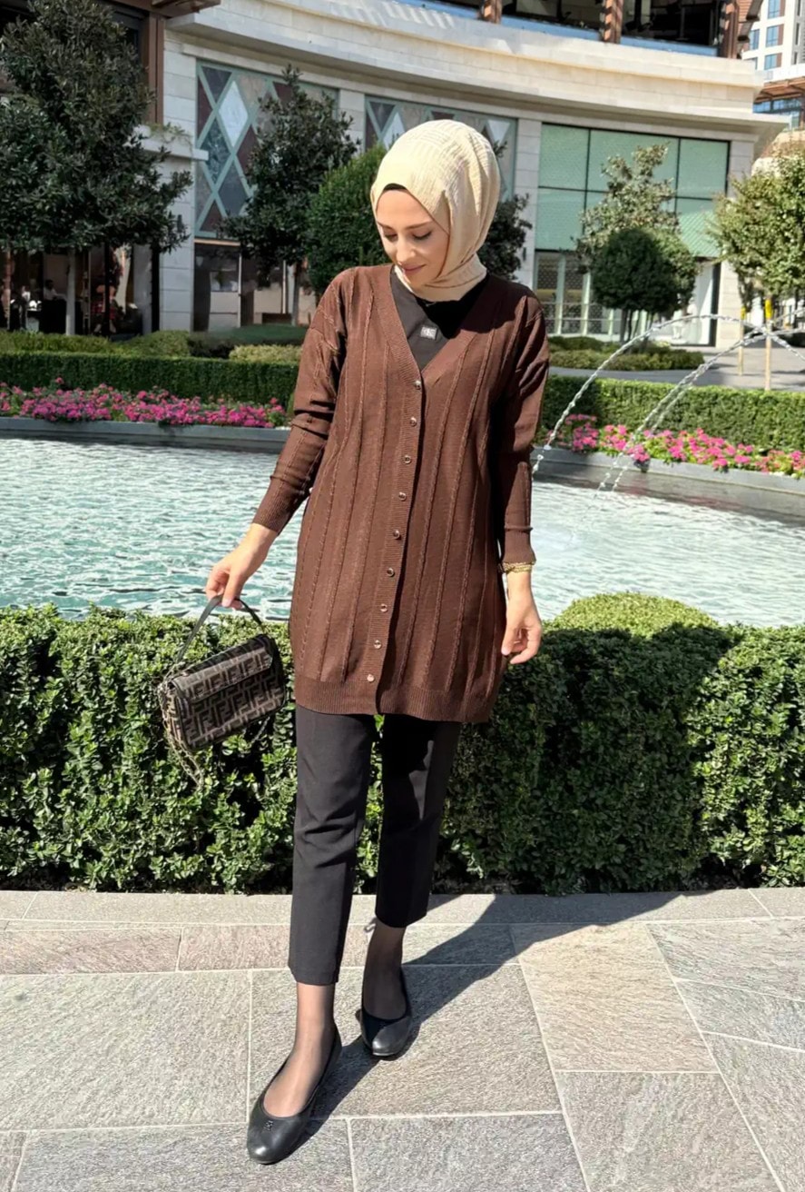 Premium Hırka - Kahverengi