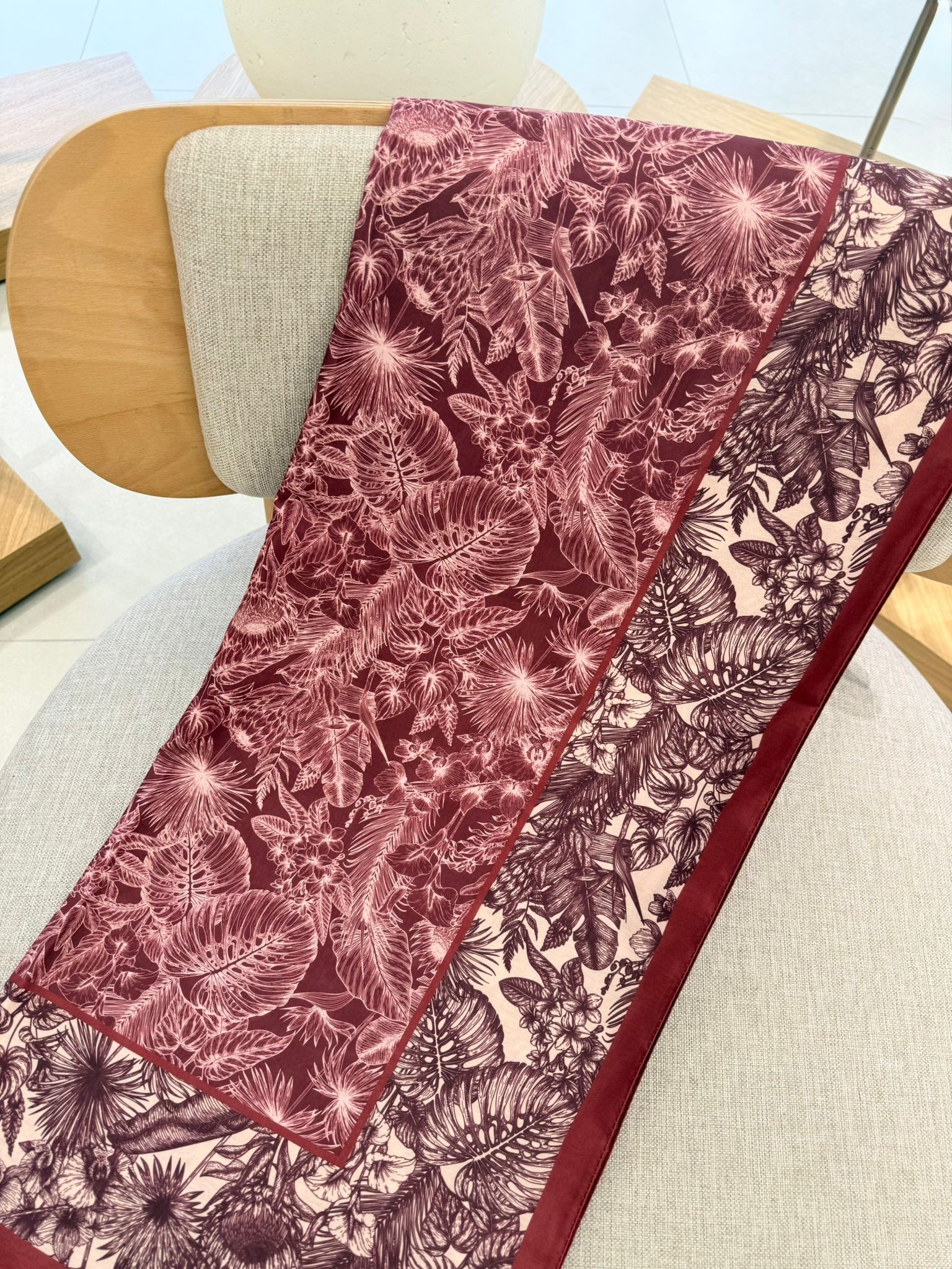 100% Soft Pamuk Şal - Bordo