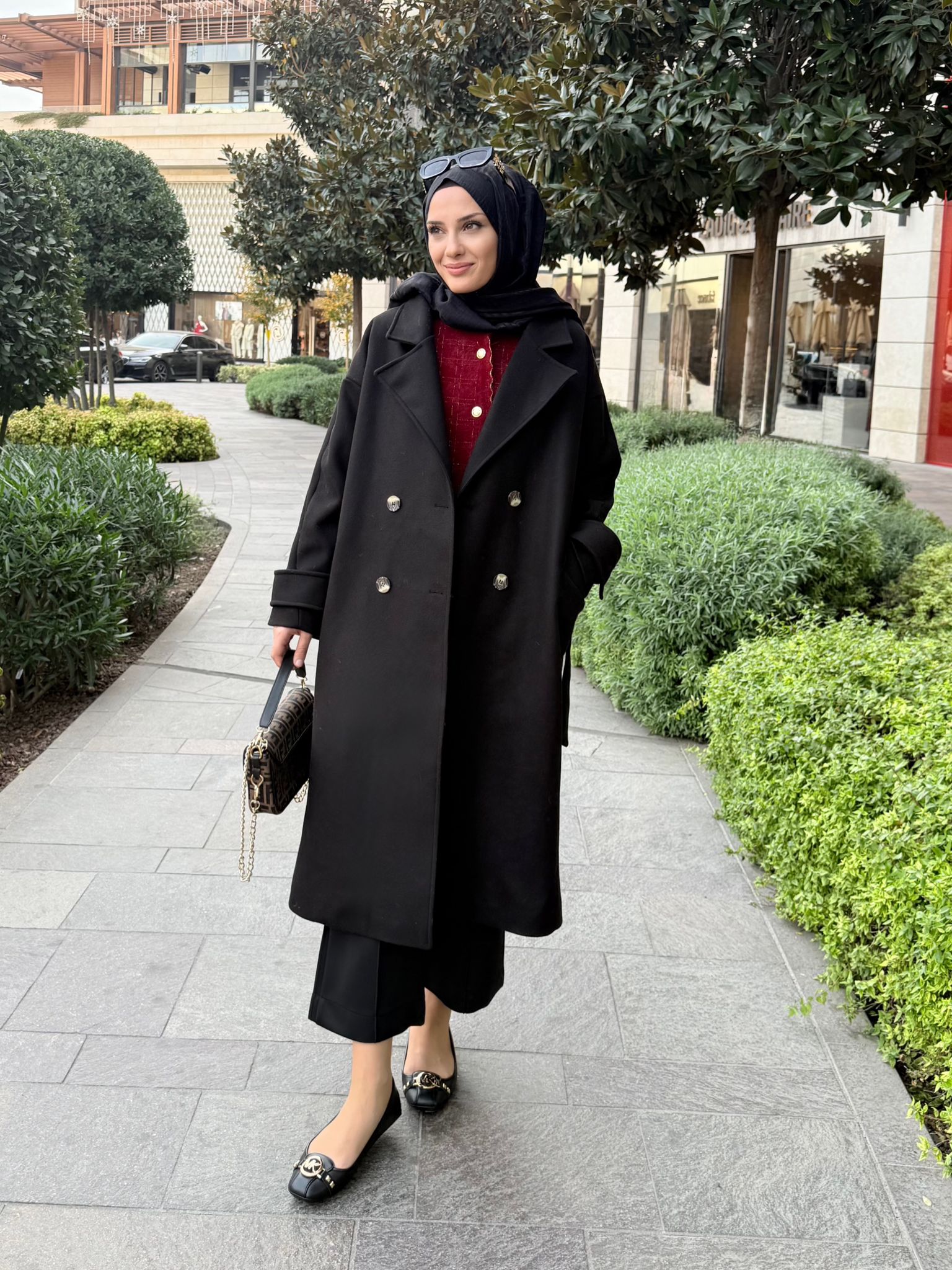 Premium Kaşe Kaban - Siyah