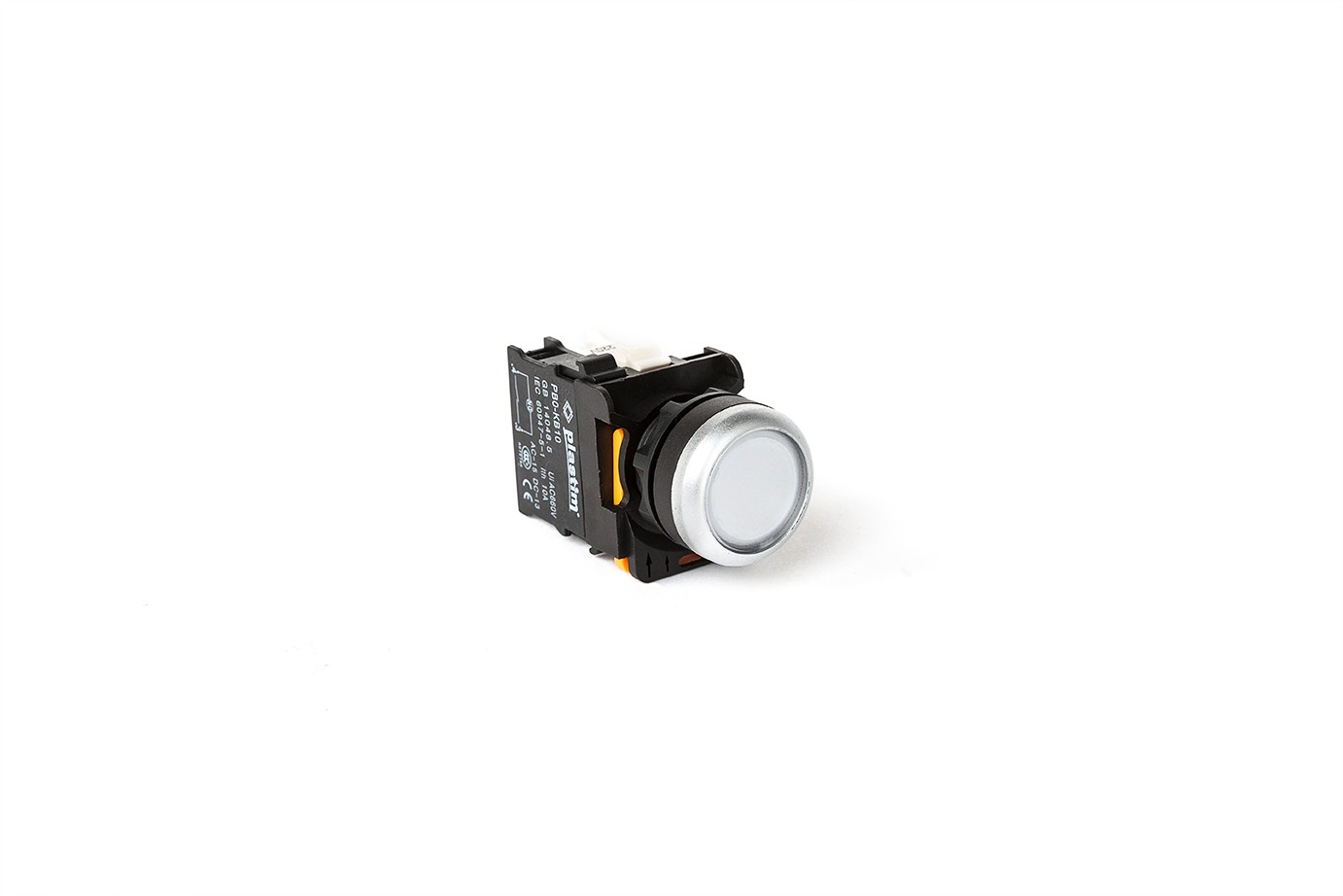 Plastim Işıklı Buton Beyaz 1NO LED 24V 22mm