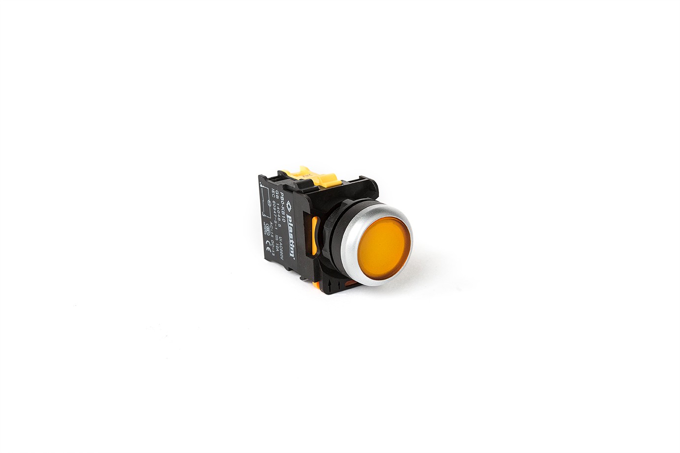 Plastim Işıklı Buton Sarı 1NO LED 220V 22mm