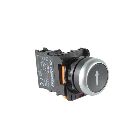 Plastim Oklu Buton Siyah 22mm