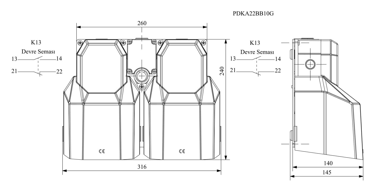 Emas Çiftli Korumalı Pedal Gri Renk