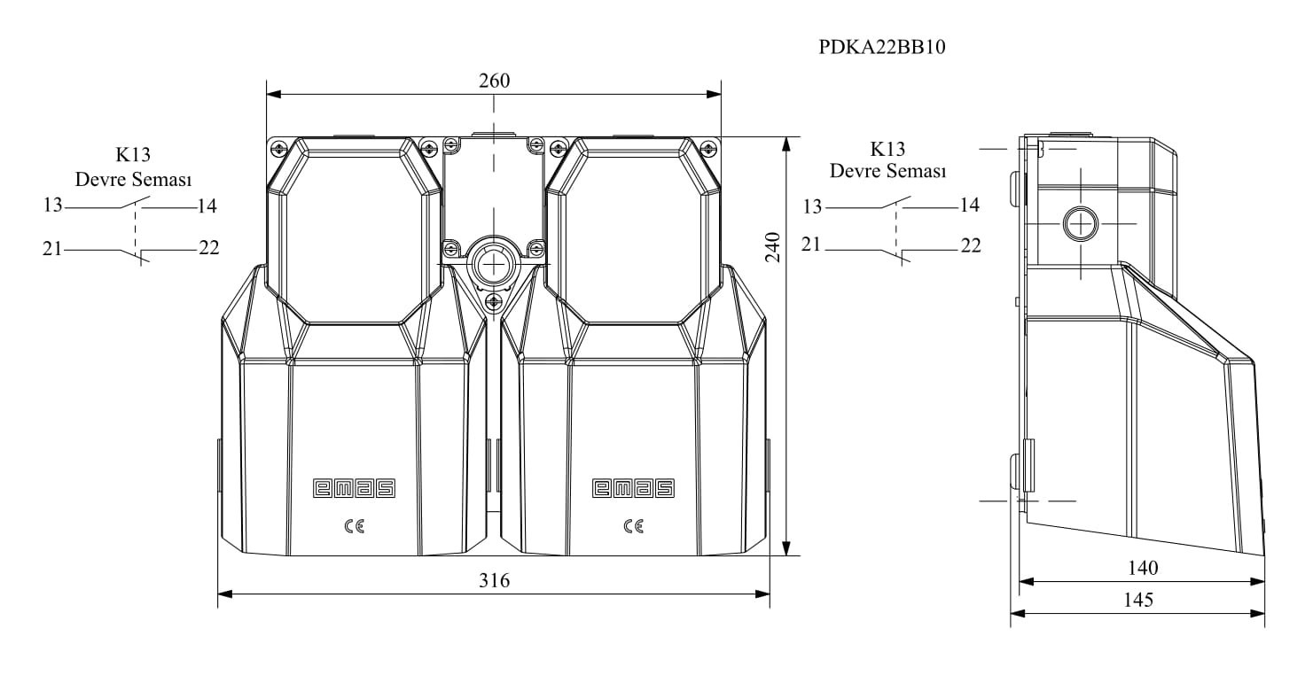 Emas Çiftli Korumalı Pedal Sarı Renk