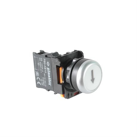 Plastim Oklu Buton Beyaz 22mm