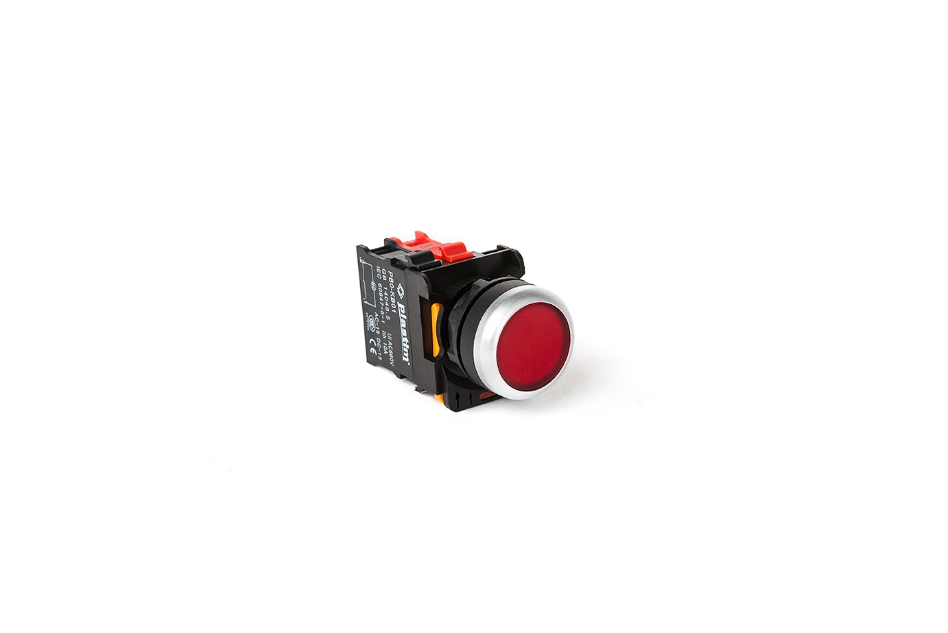 Plastim Işıklı Buton Kırmızı 1NC LED 220V 22mm