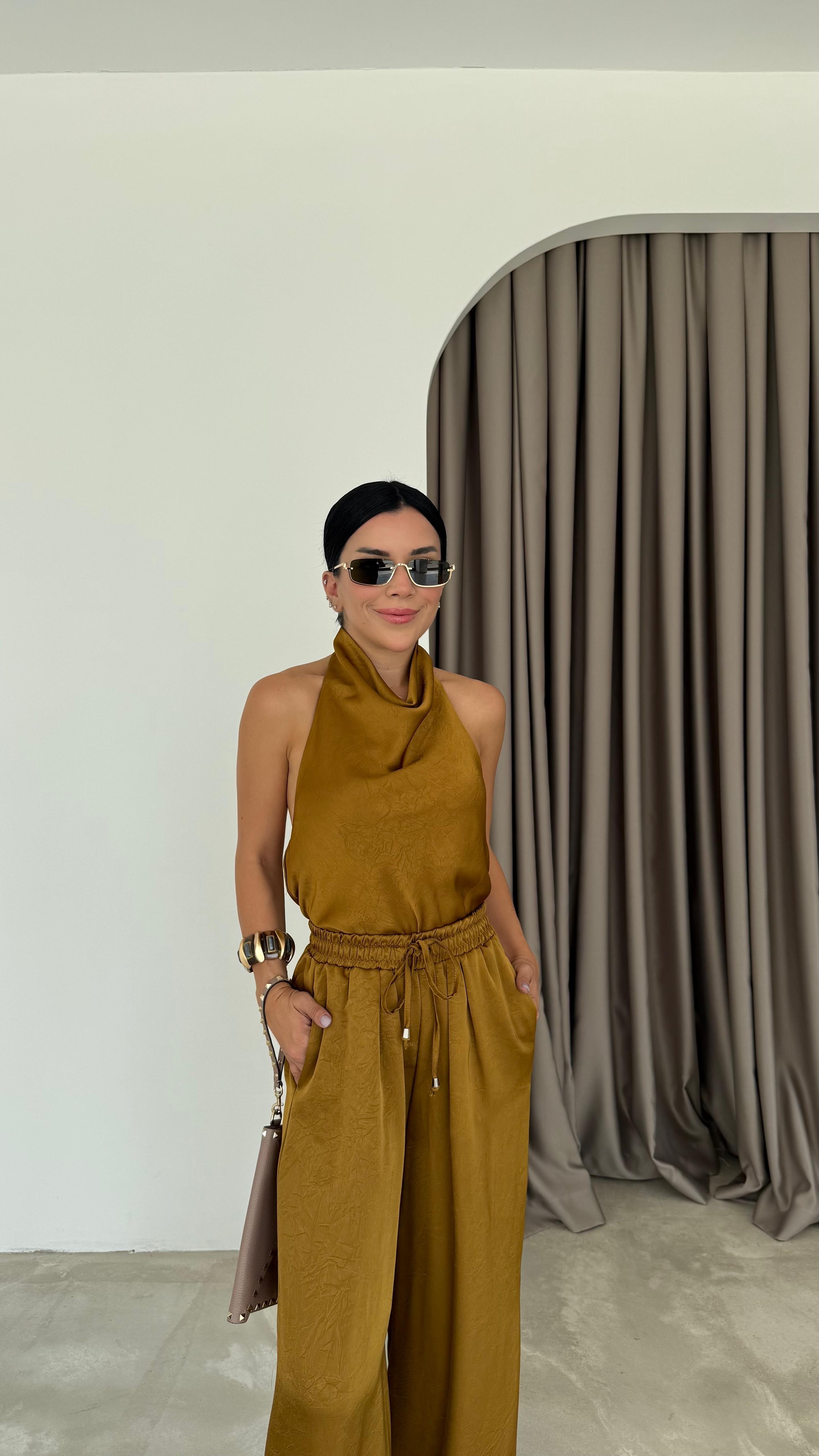 Premium Saten Bluz Pantolon Takım (VNT51211)