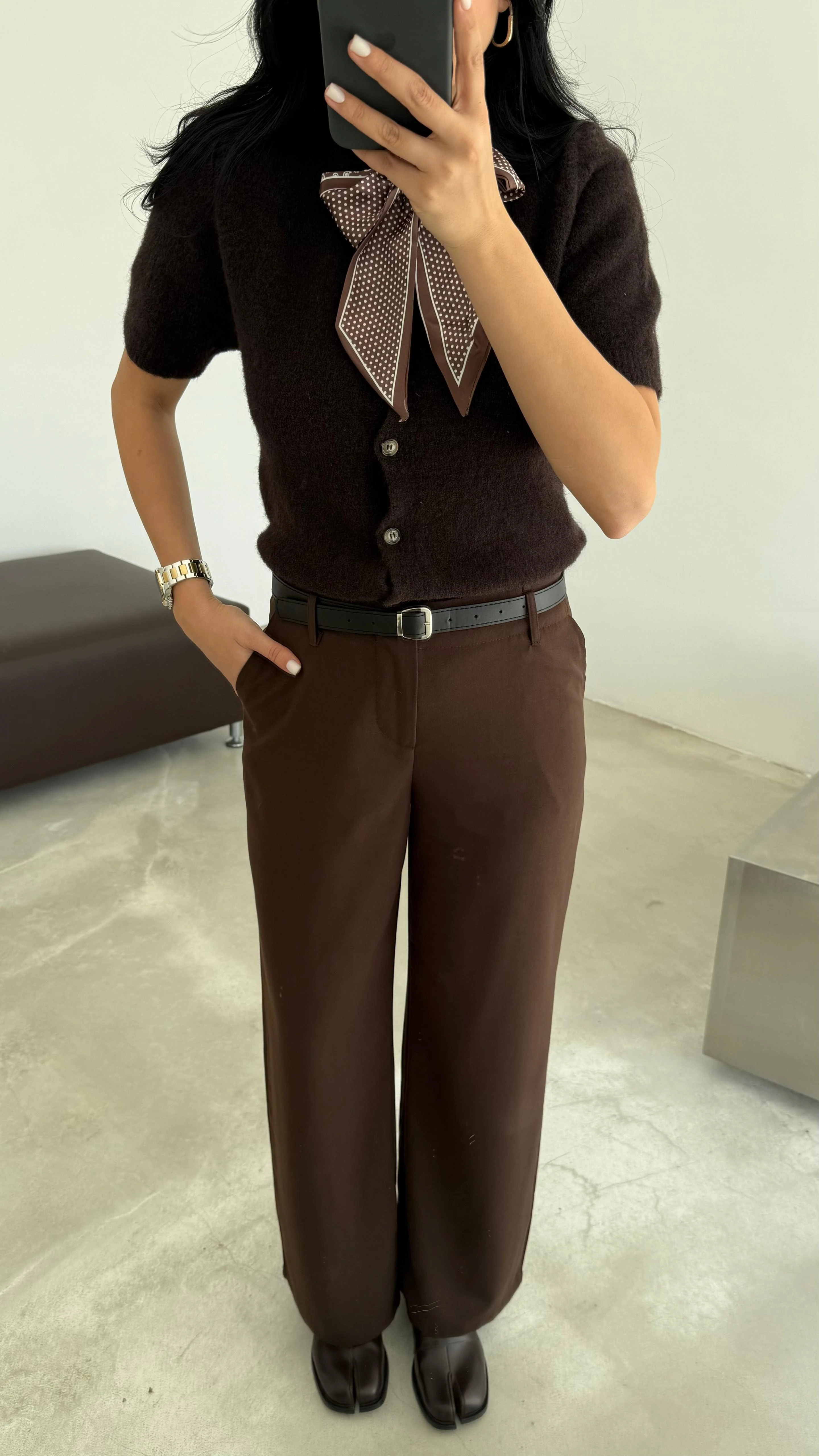 Kemerli Kumaş Pantolon (VNT4030)