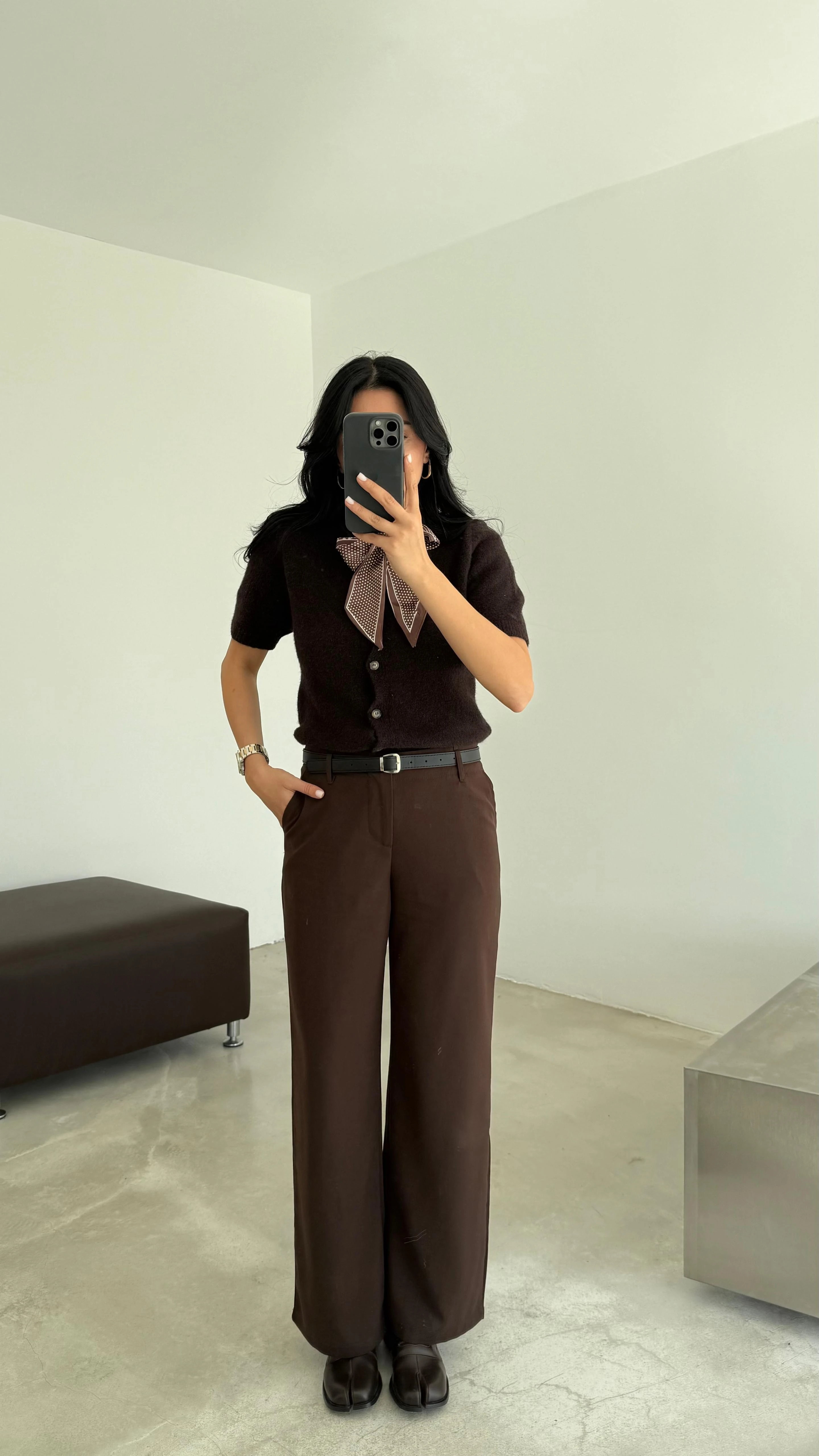 Kemerli Kumaş Pantolon (VNT4030)