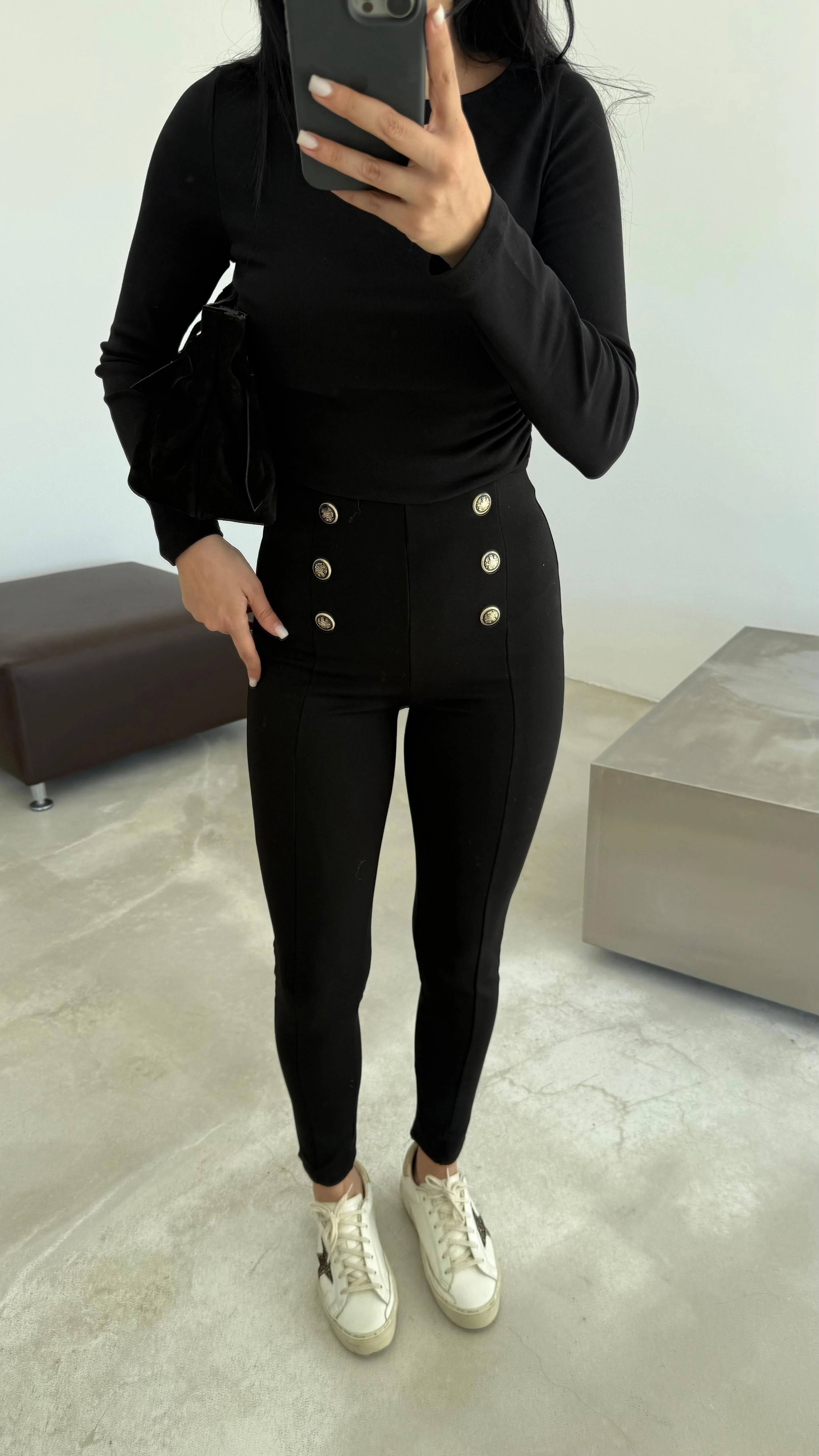 Gold Aksesuarlı Tayt