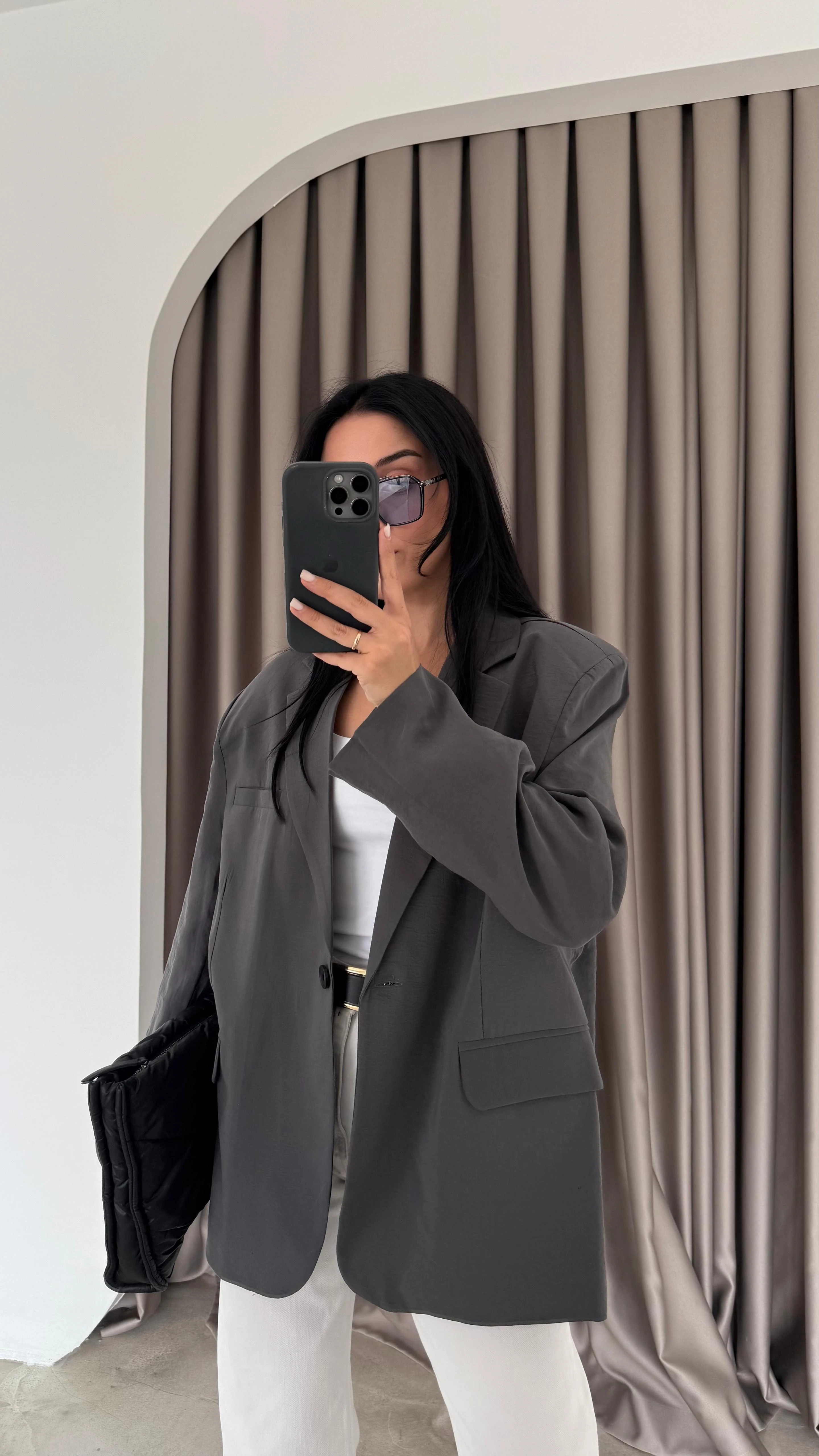 Tensel Oversize Blazer Ceket (VNT9549)