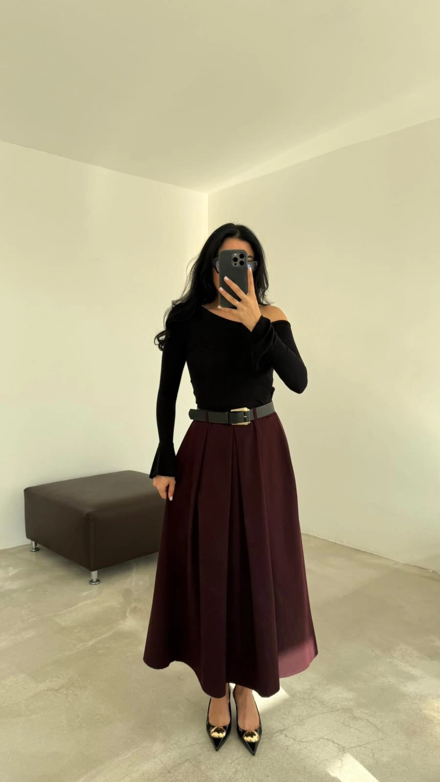 Poliviskon Kemerli Etek (VNT3360)