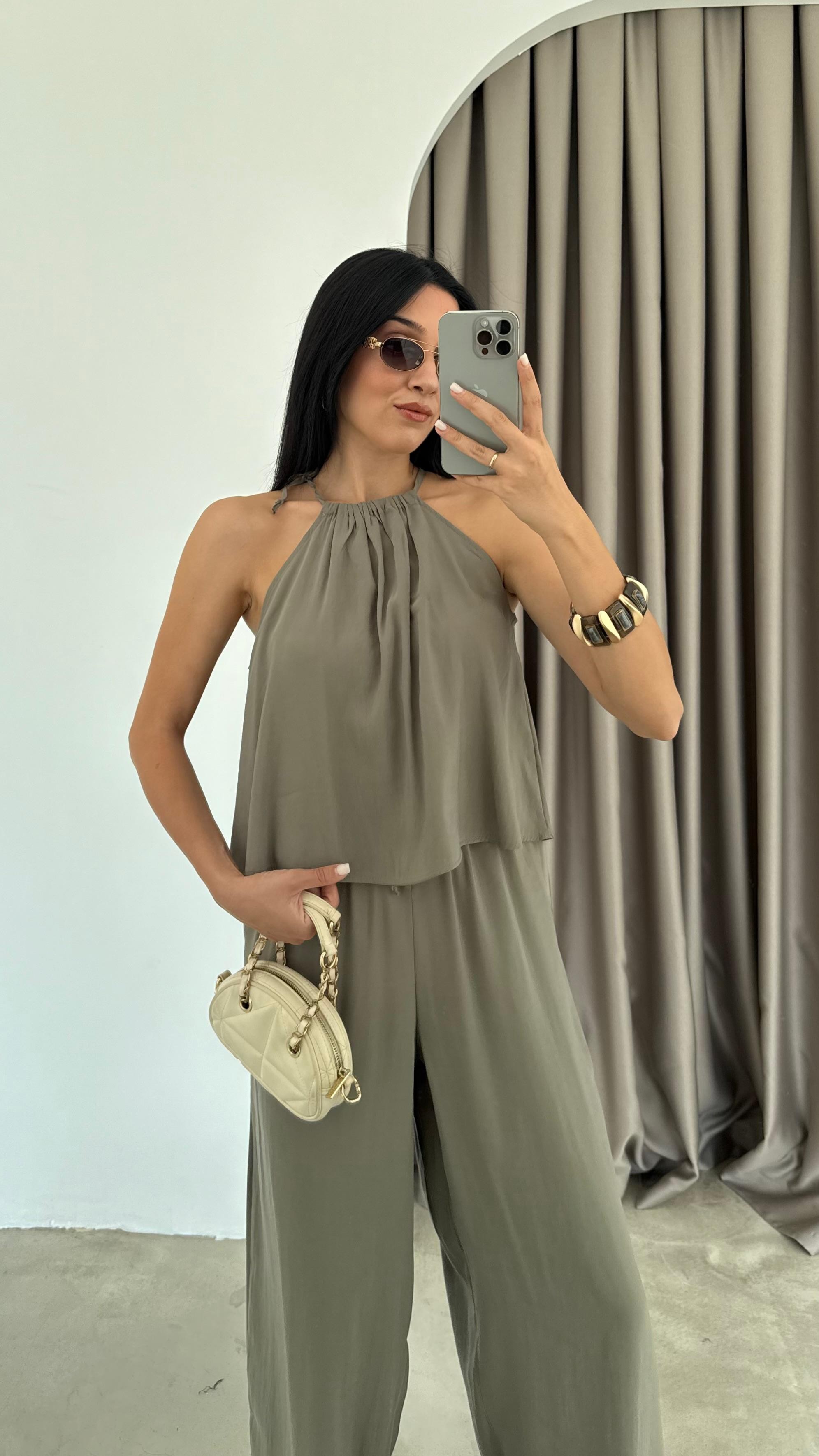 Tensel Kumaş Bel Lastikli Takım (VNT51213)