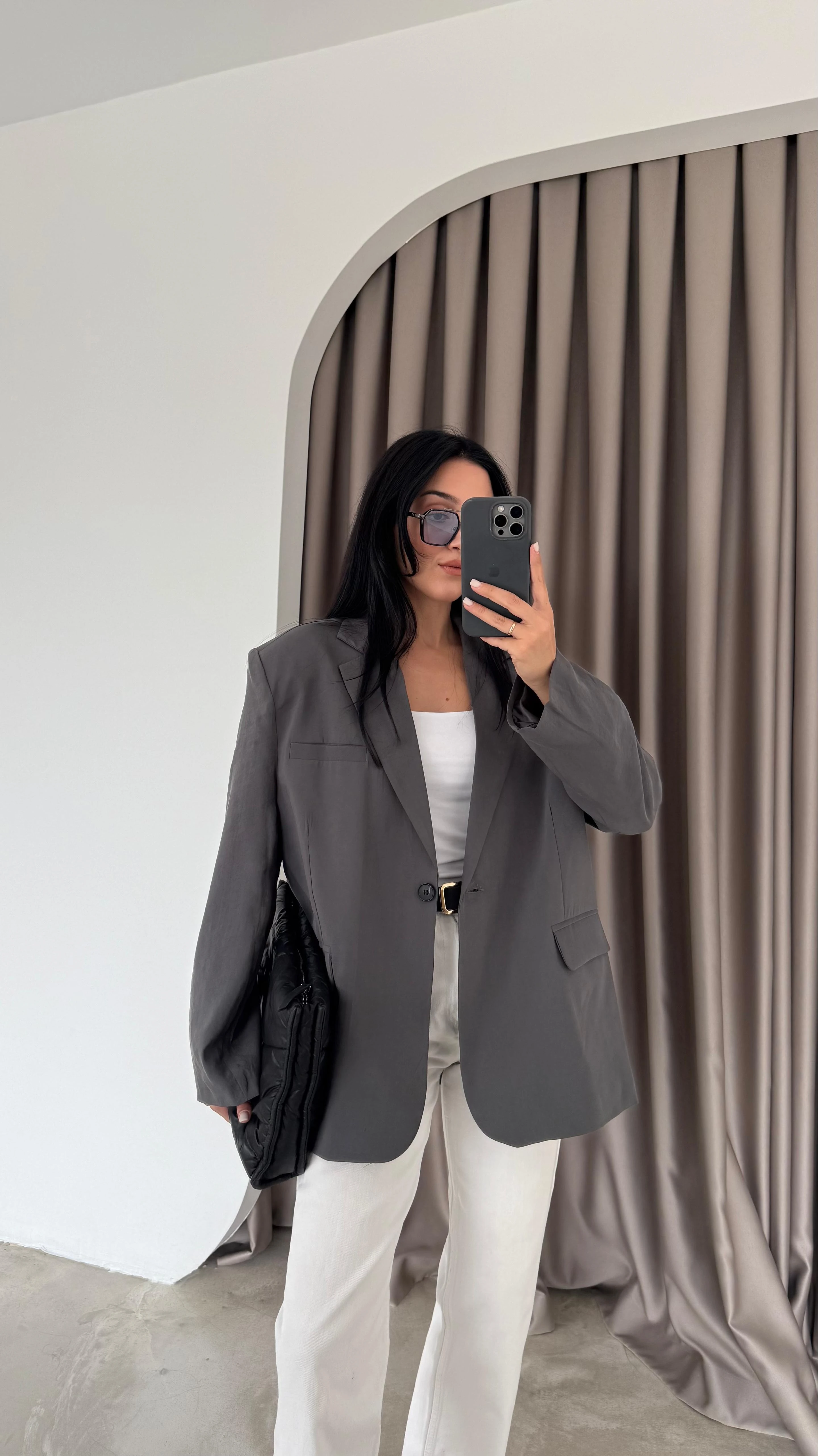 Tensel Oversize Blazer Ceket (VNT9549)