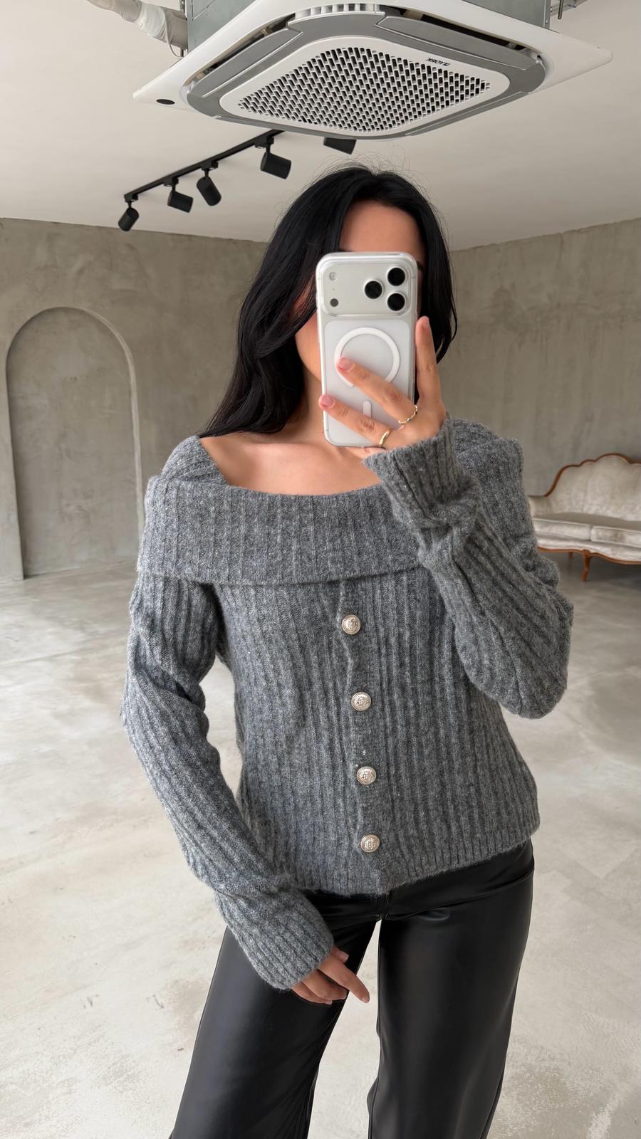 Düğme Detaylı Triko (VNT9059)