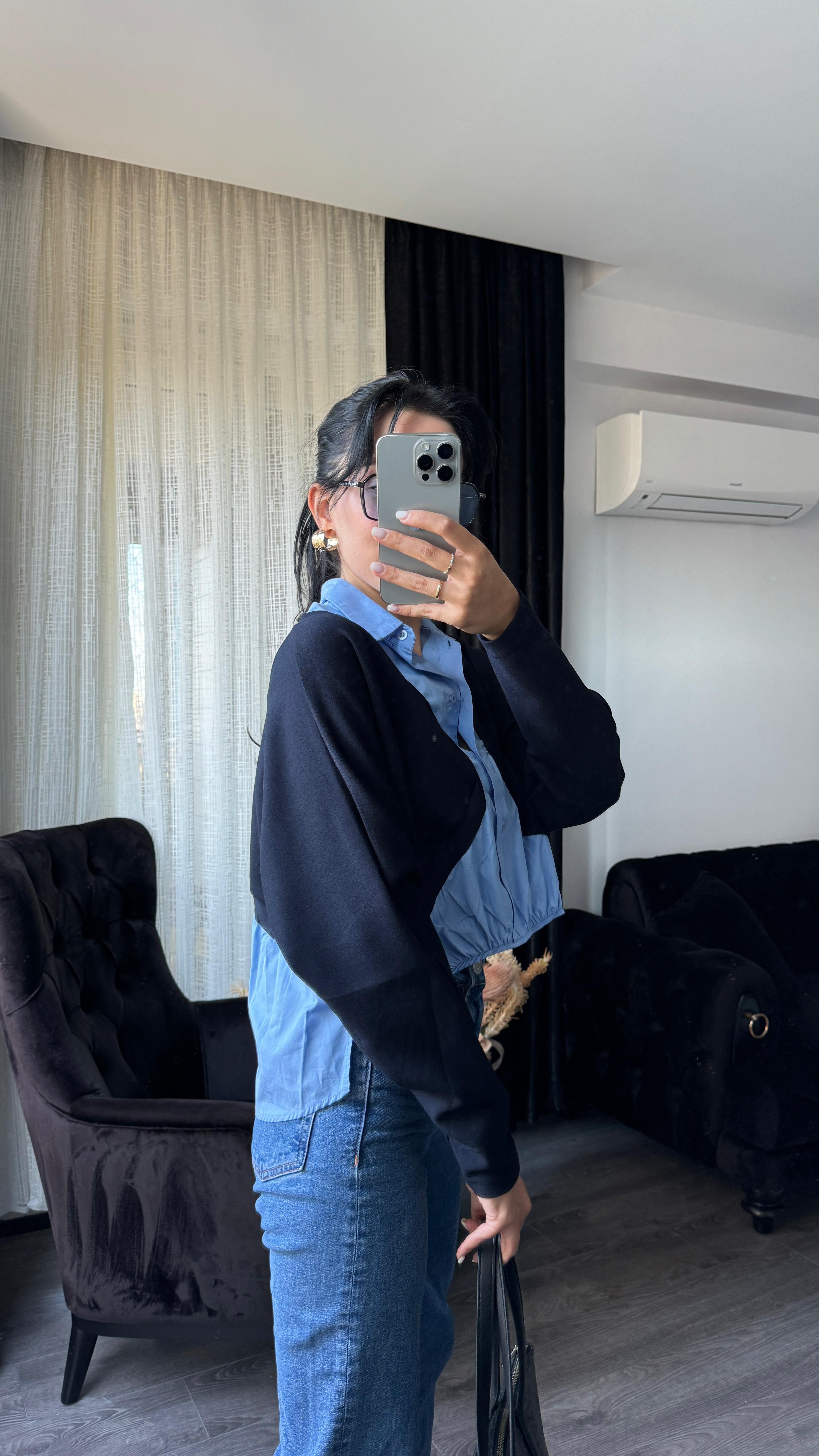 Marka Model Gömlek Detaylı Sweat