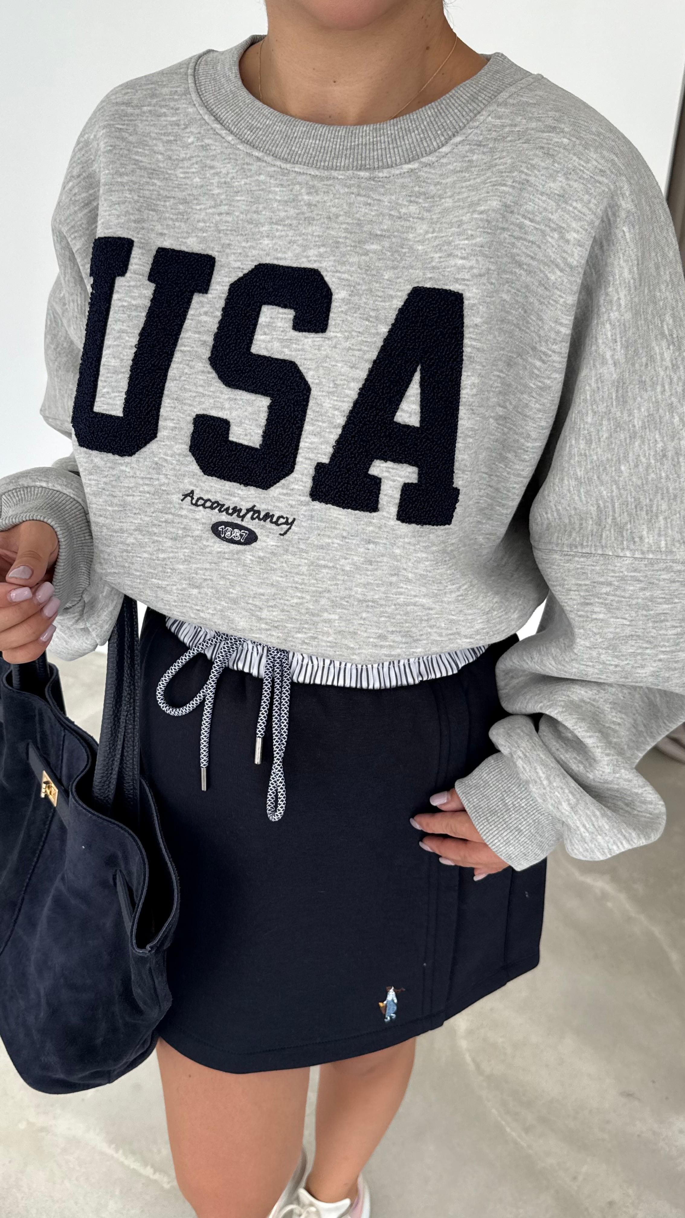 Kabartma Baskılı Sweatshirt (VNT00751)