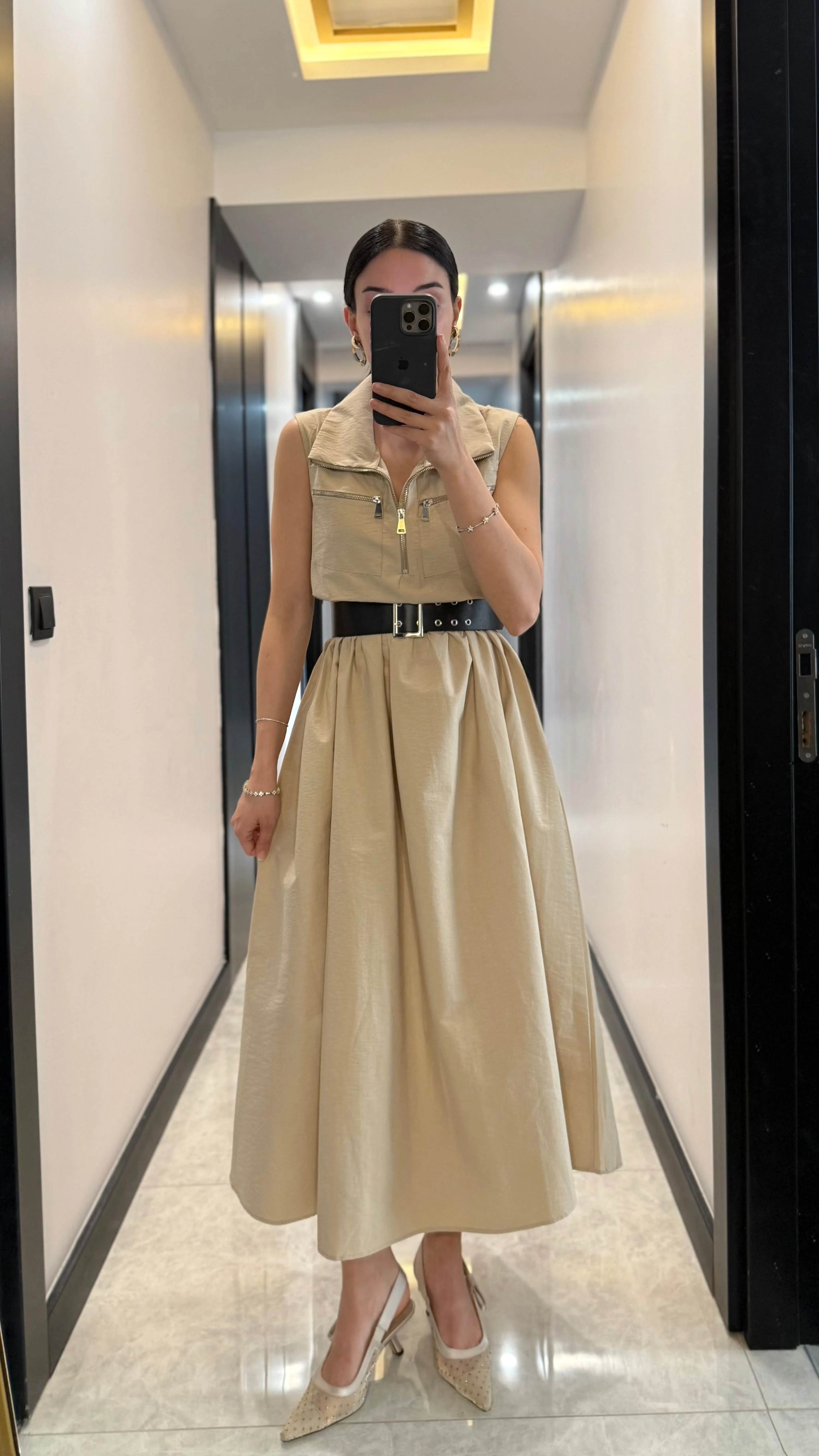 Kemerli Tensel Elbise