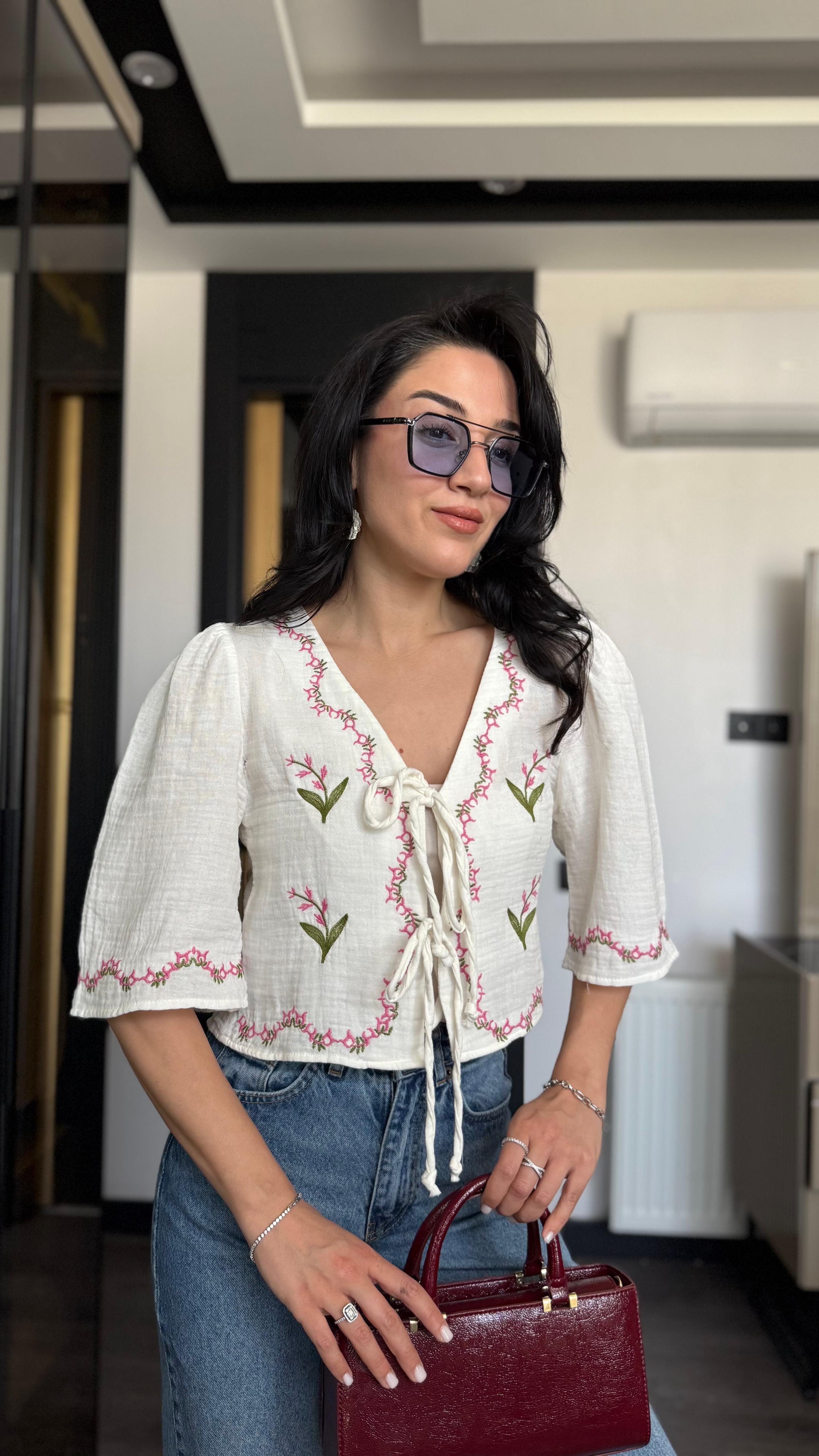Etnik Desen Bluz (VNT1023)
