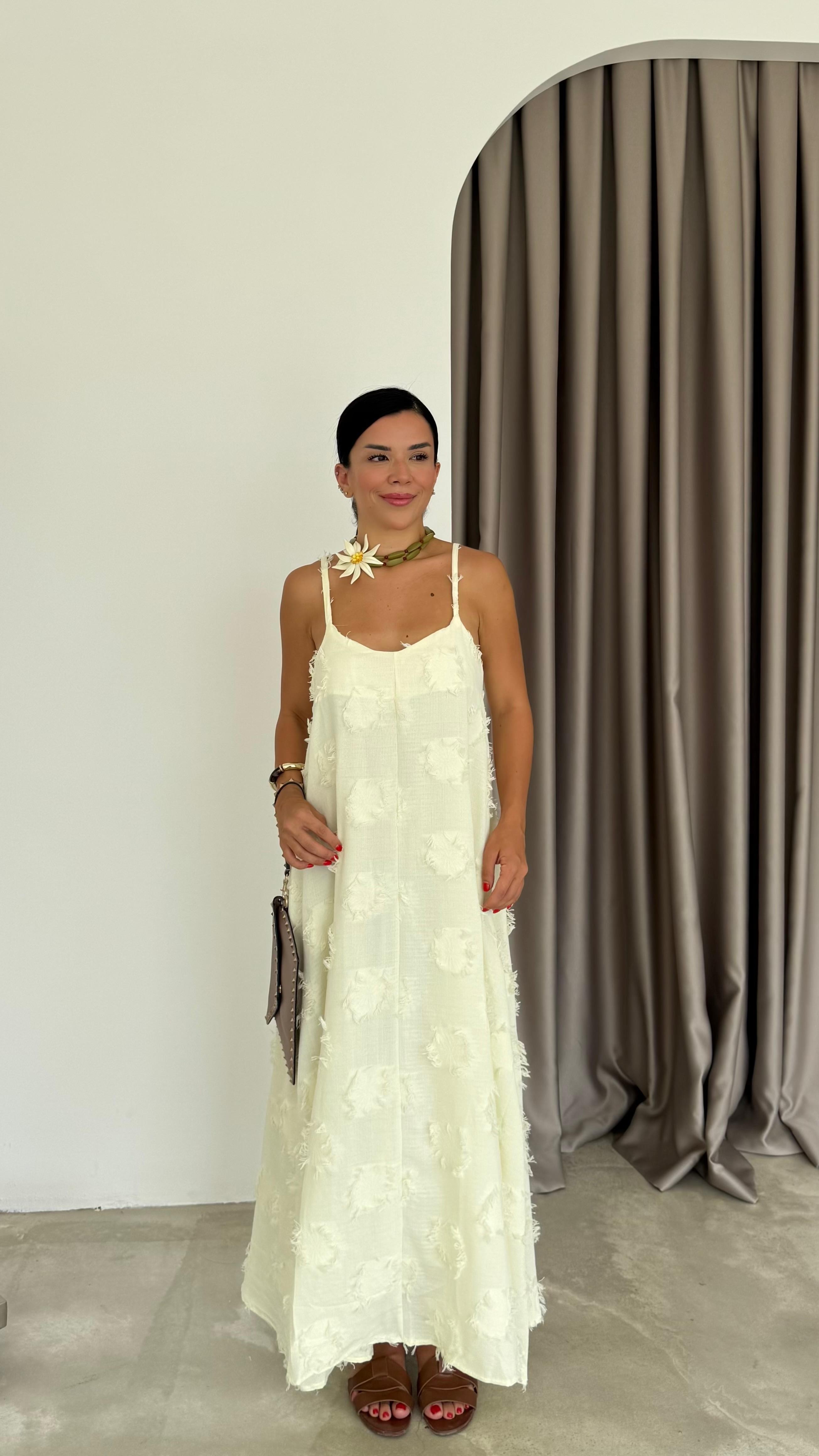 Püskül Detay Elbise (VNT3060)