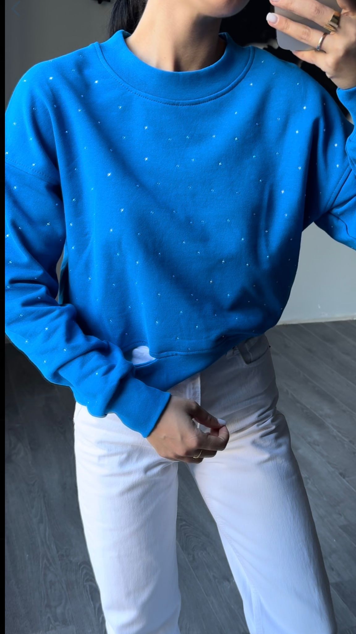 Marka Model Mavi Sweatshırt