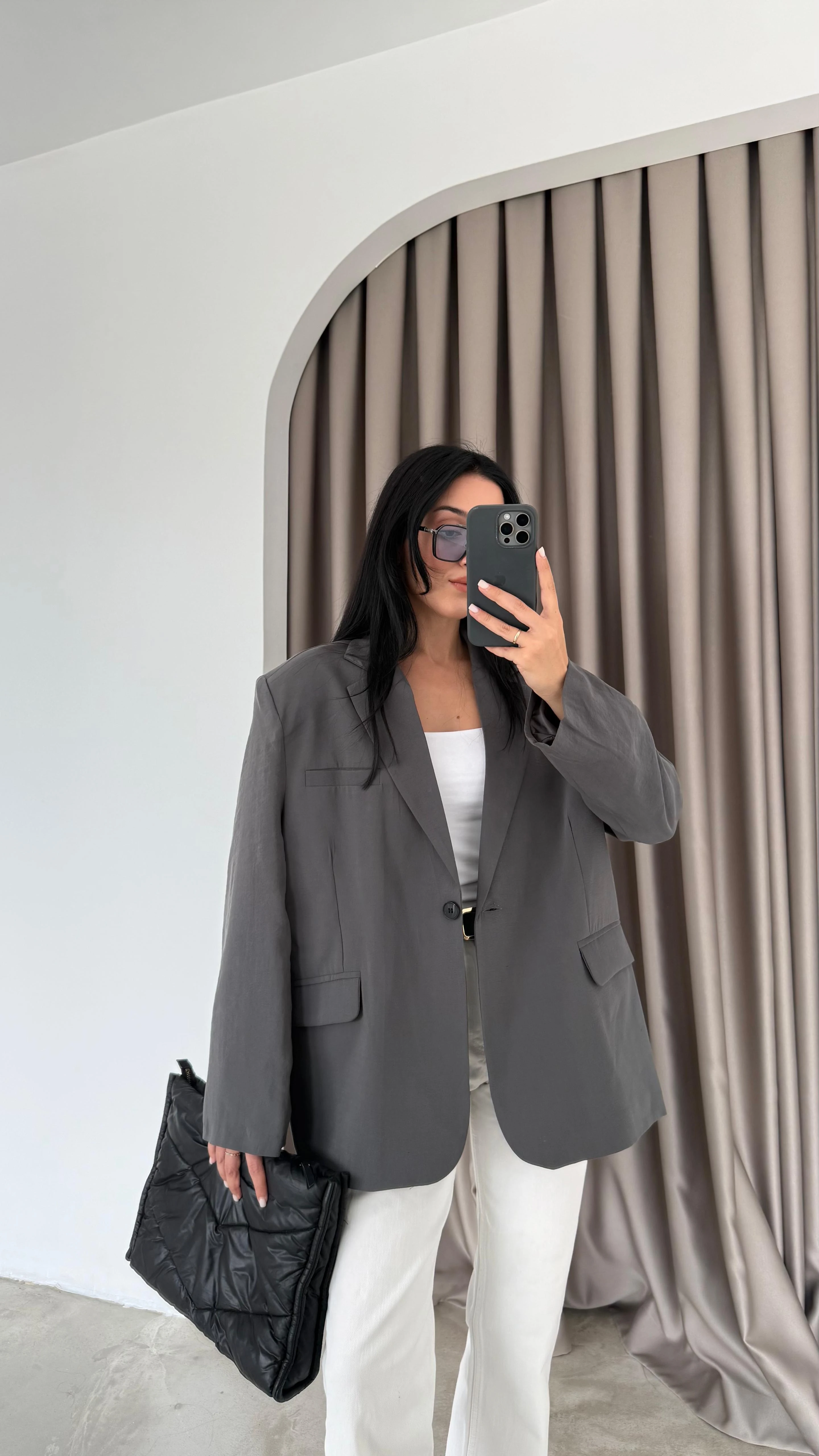 Tensel Oversize Blazer Ceket (VNT9549)