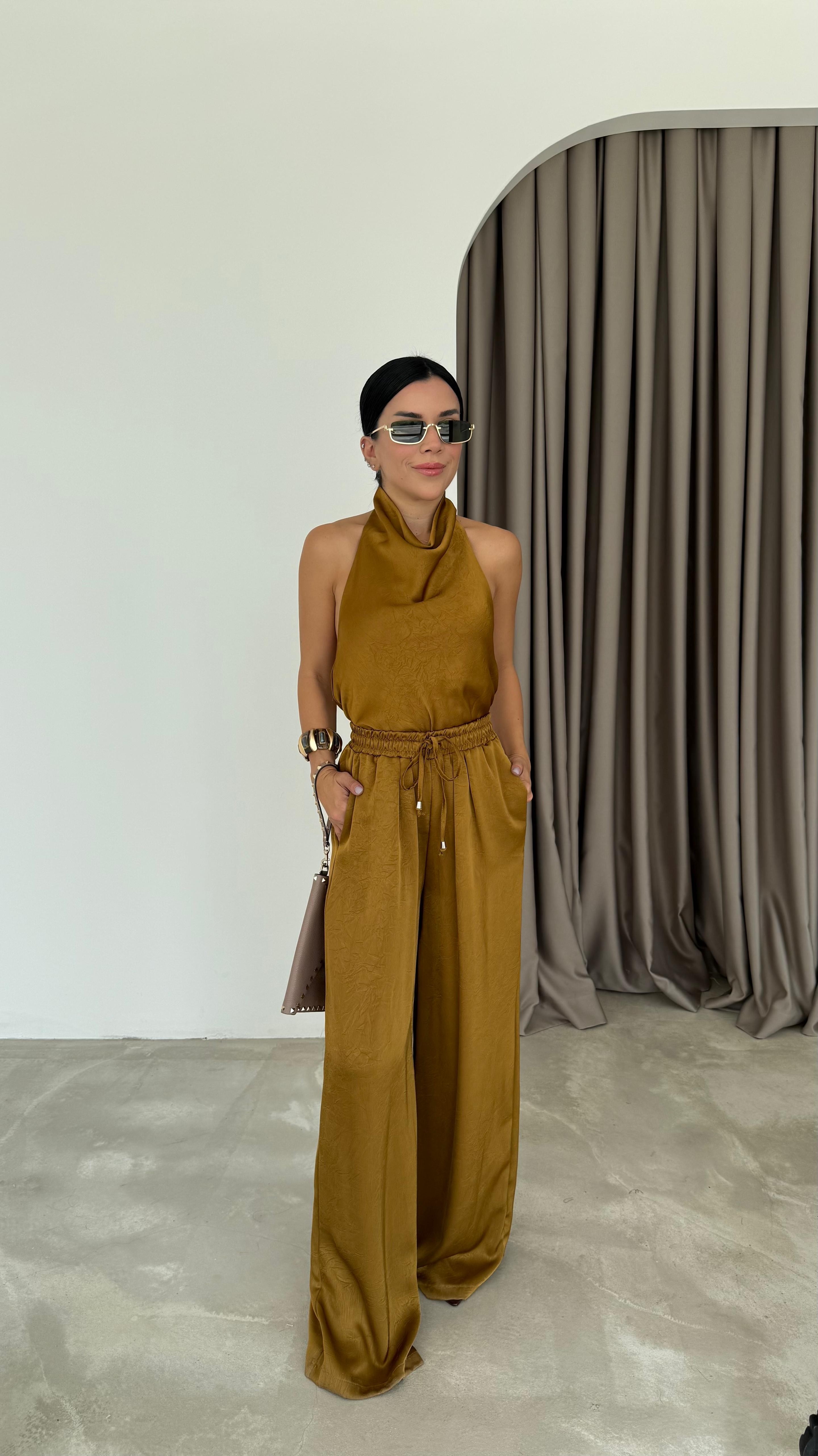 Premium Saten Bluz Pantolon Takım (VNT51211)