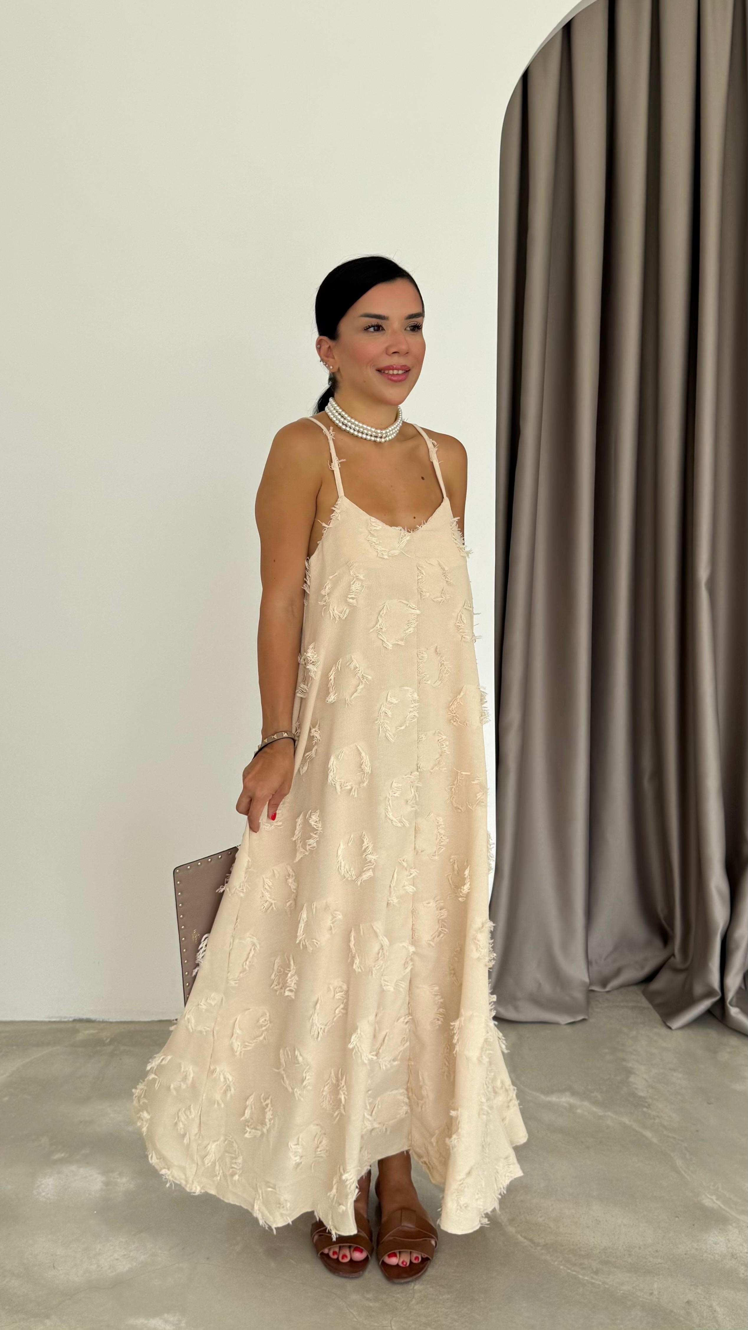 Püskül Detay Elbise (VNT3060)
