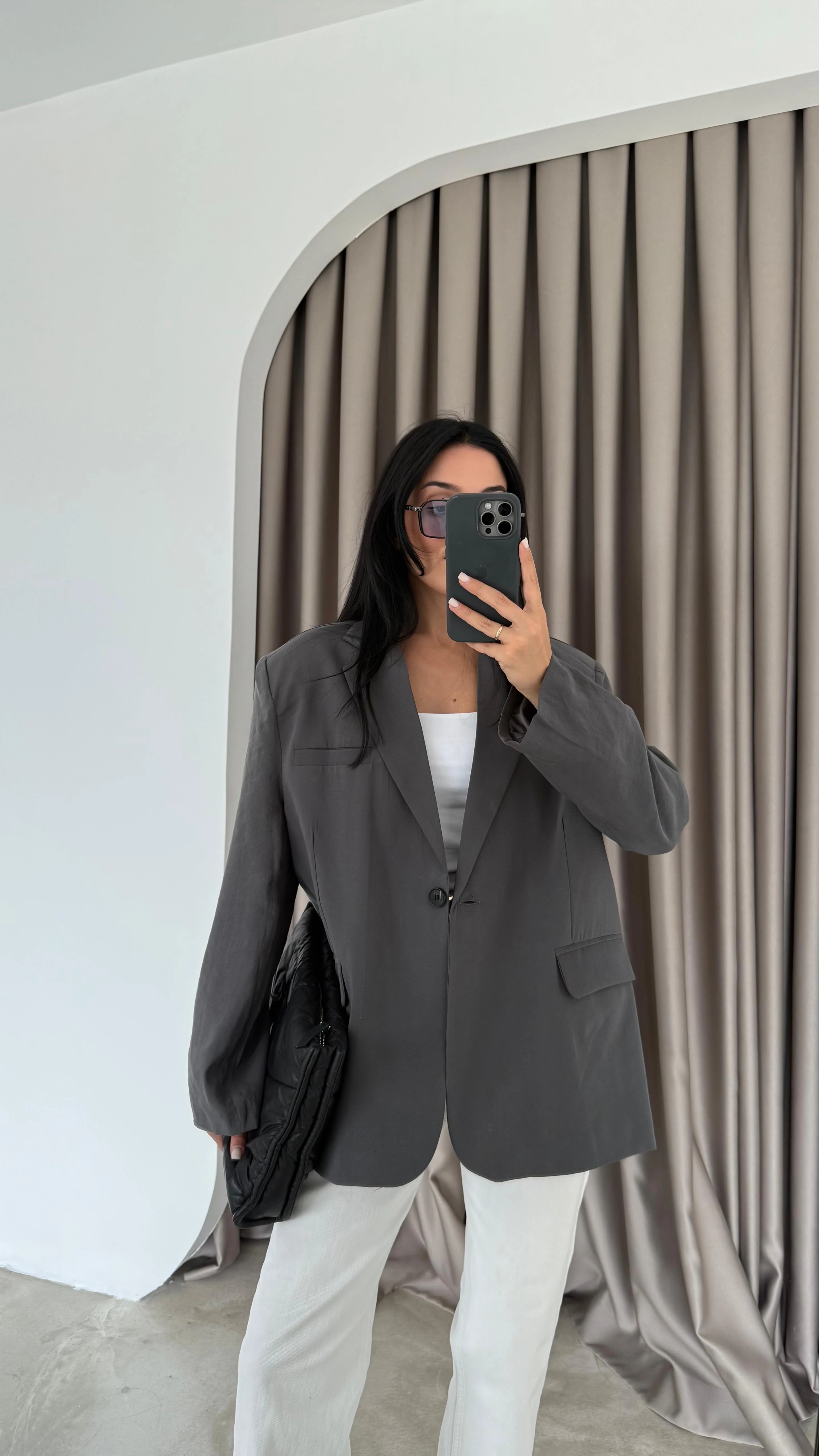 Tensel Oversize Blazer Ceket (VNT9549)