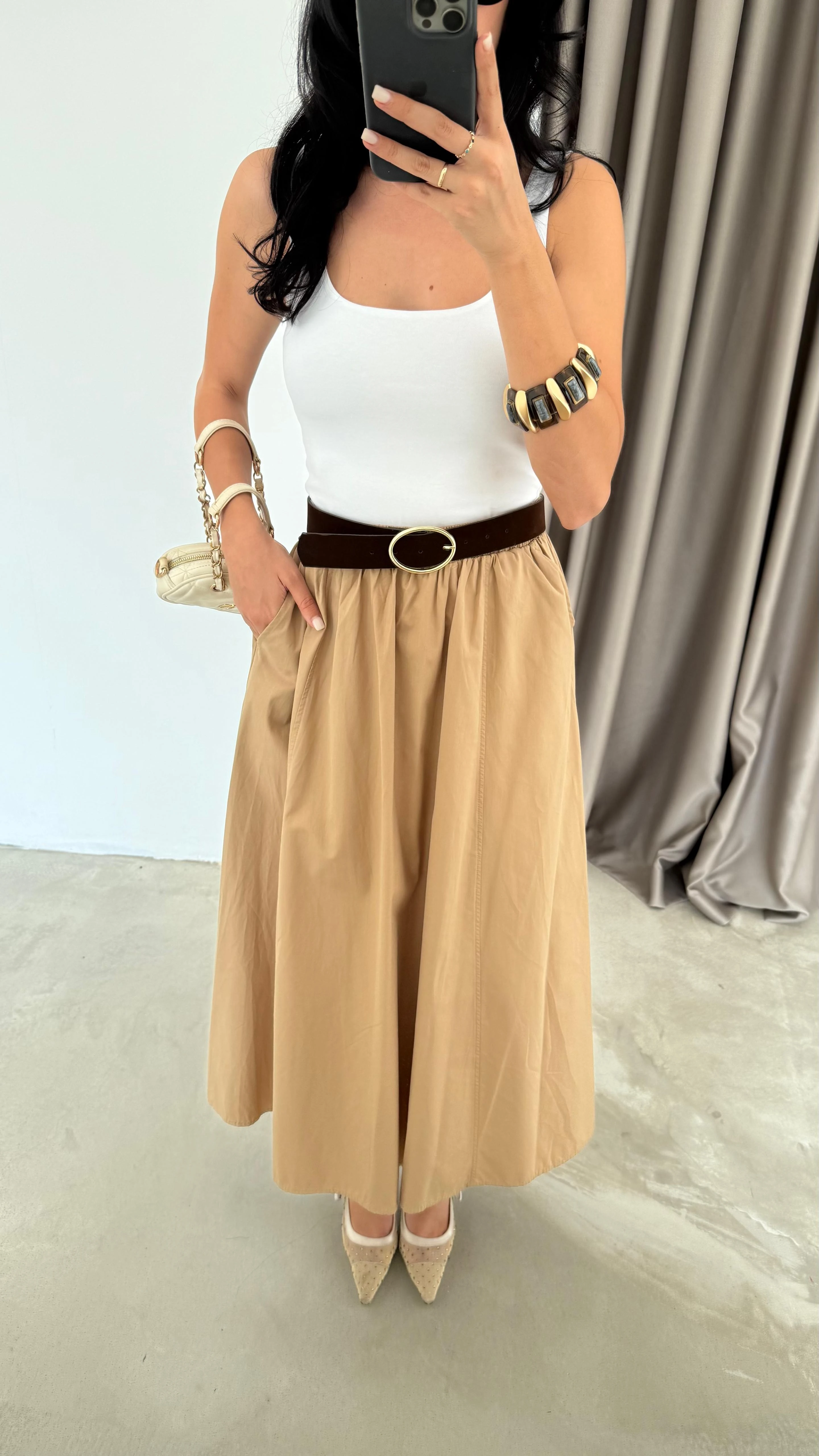 Bel Lastikli Cepli Etek (VNTBP)