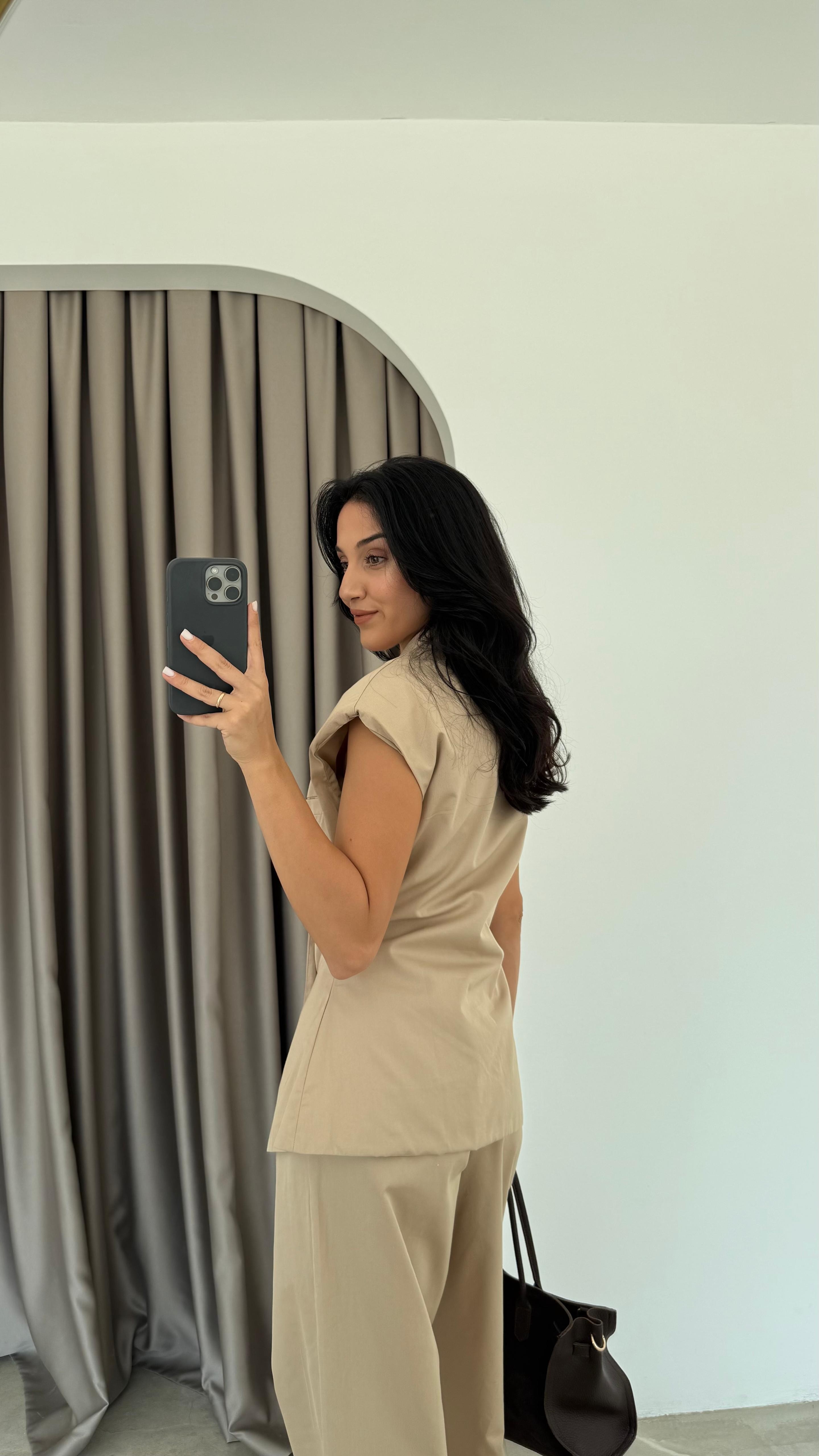 Gabardin Vatkalı Yelekli Takım (VNT'rvt)