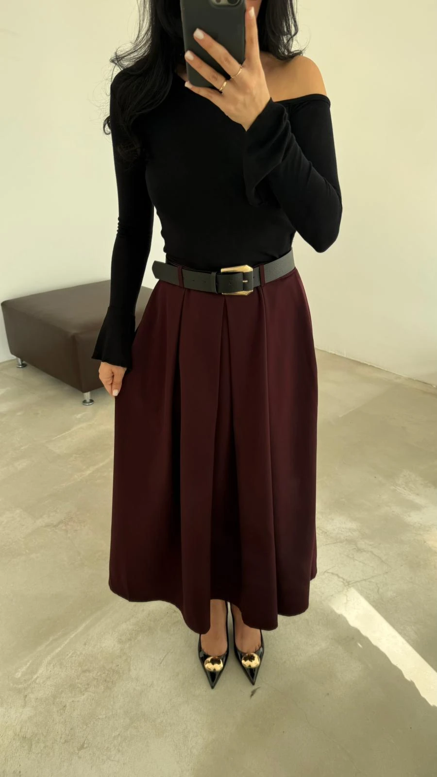 Poliviskon Kemerli Etek (VNT3360)