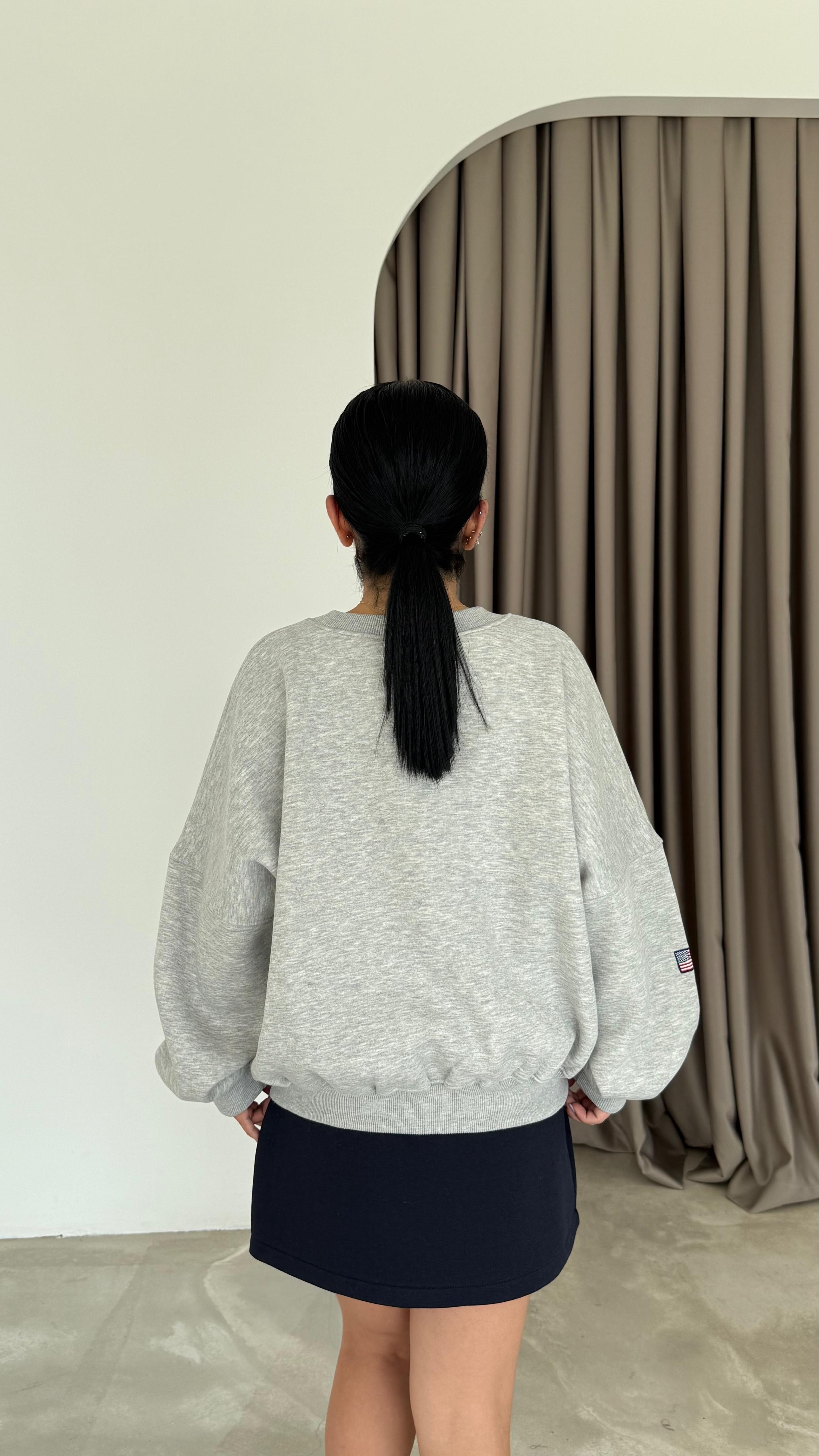 Kabartma Baskılı Sweatshirt (VNT00751)