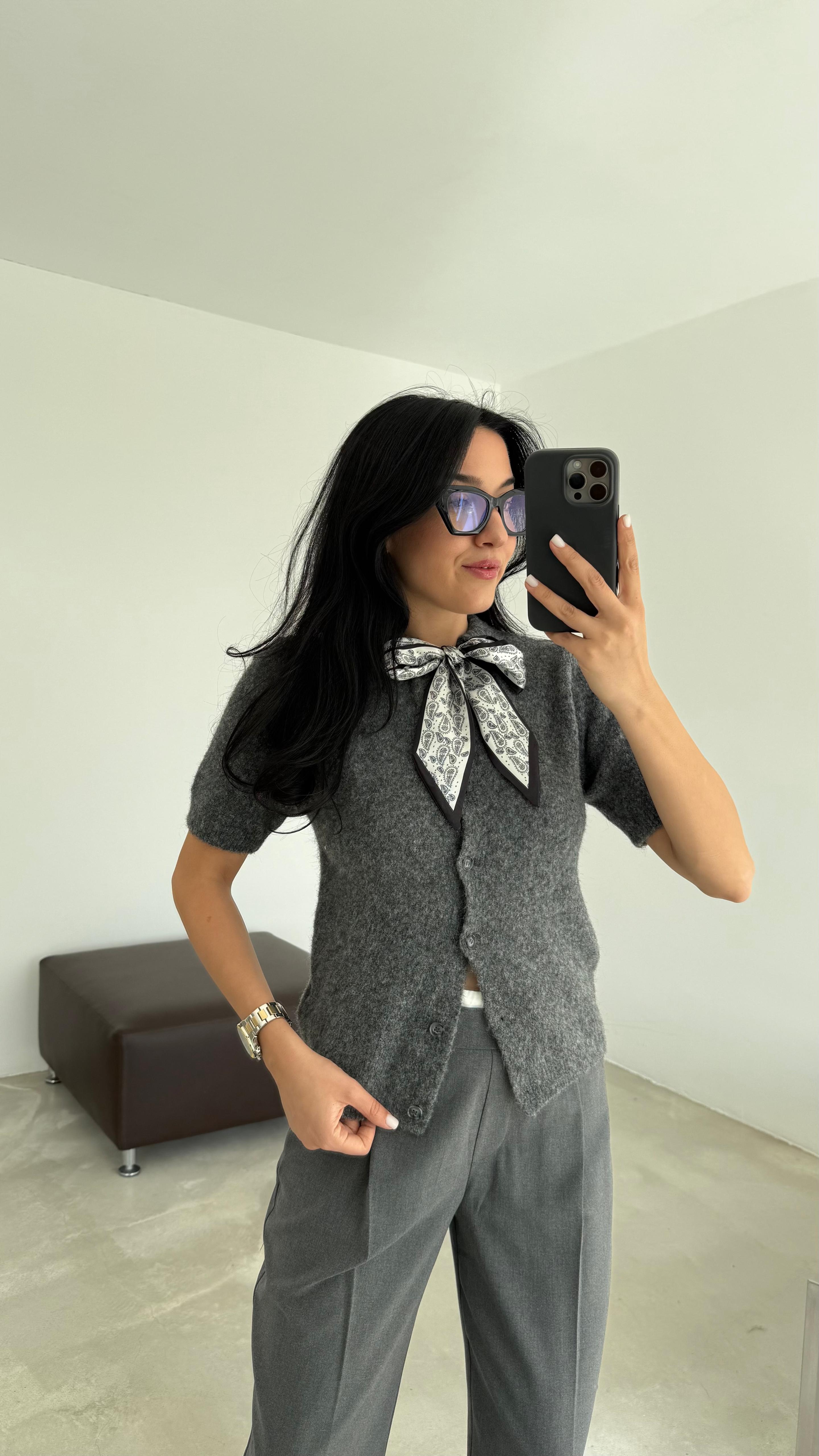 Şal Detaylı Hırka (VNT9058)