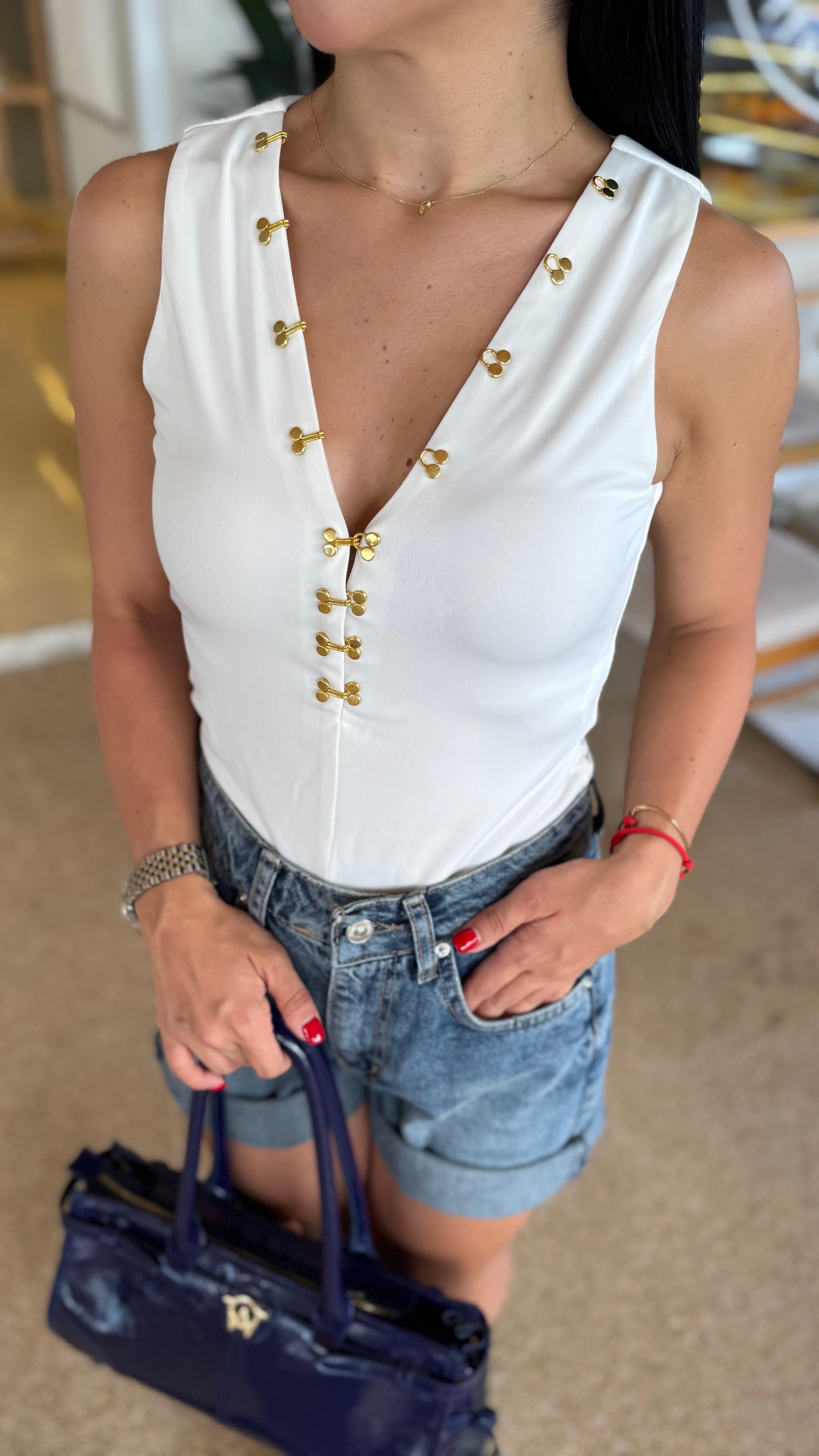 Kanca Detaylı Bluz