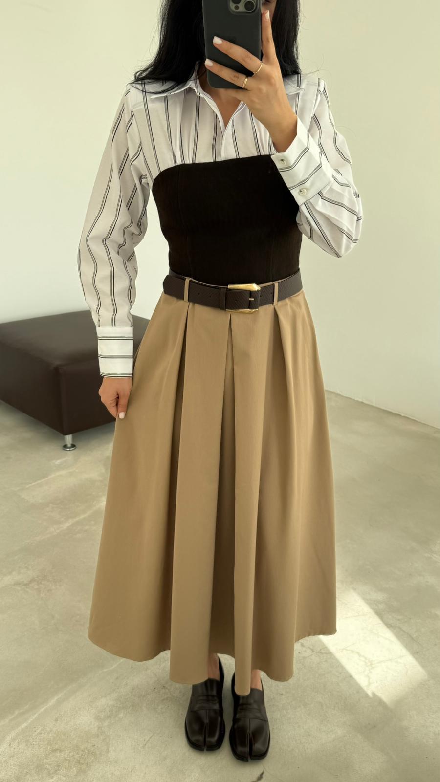 Poliviskon Kemerli Etek (VNT3360)