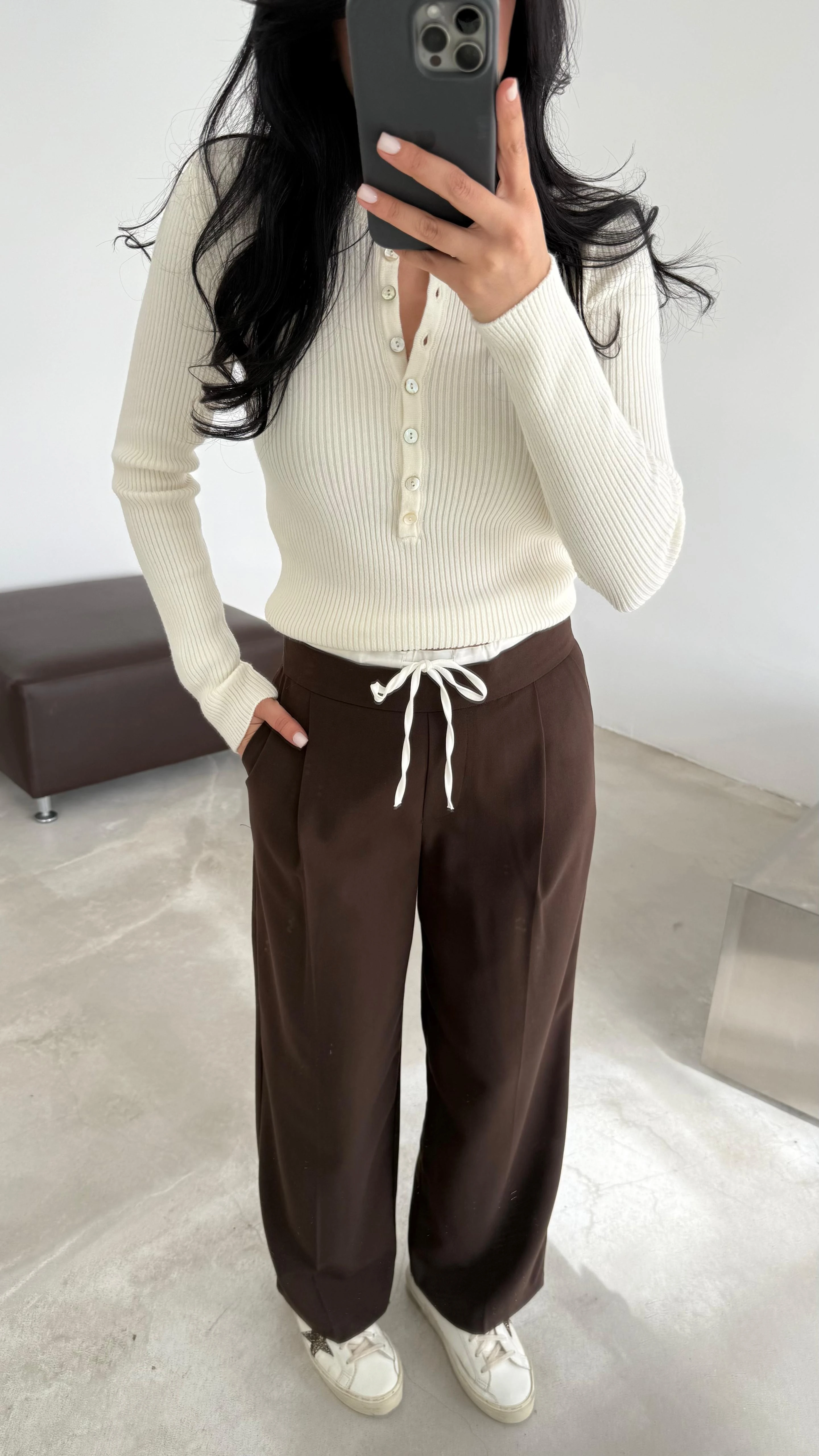 Bel Detaylı Kumaş Pantolon (VNT4037)