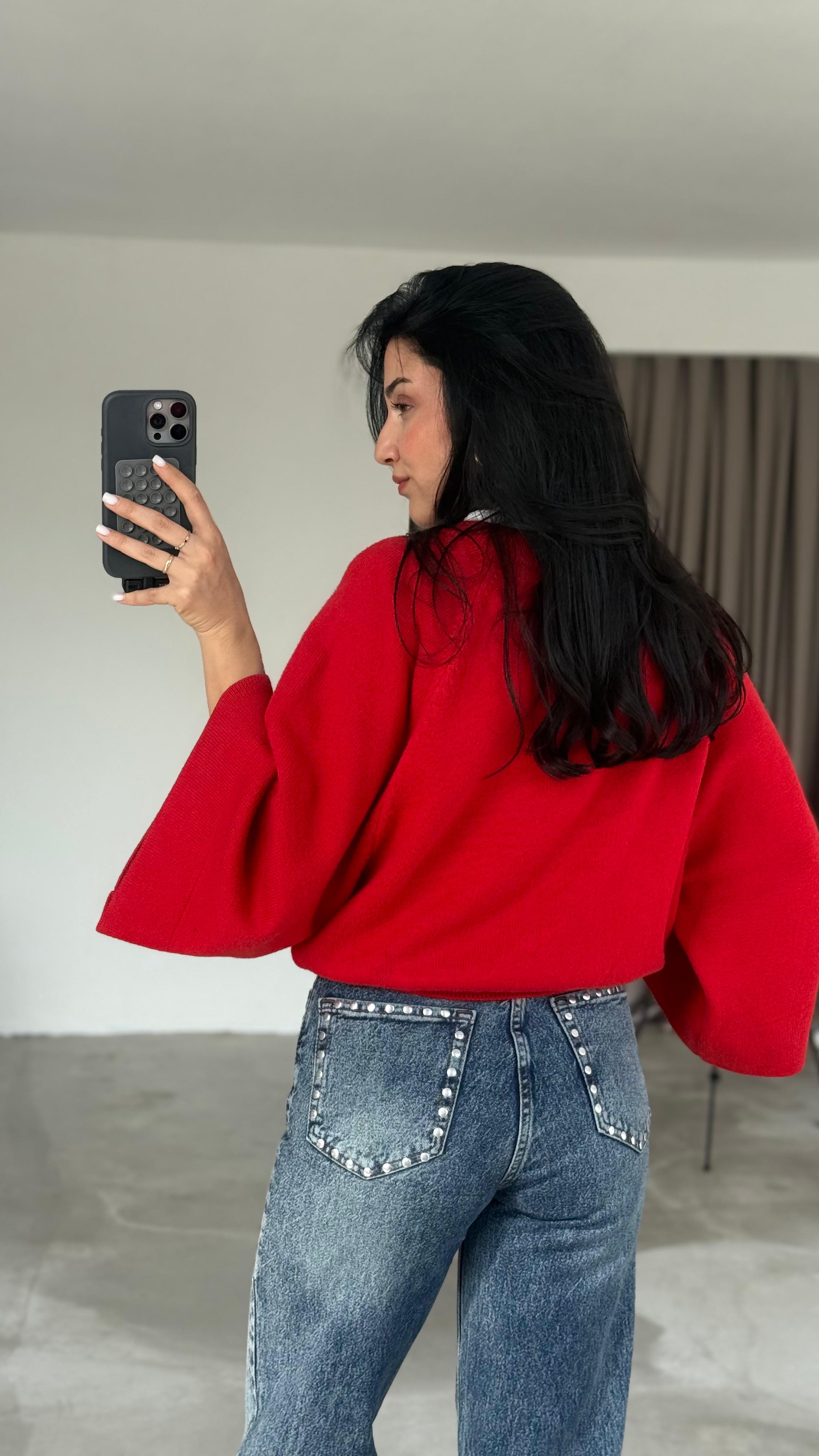 Wide Leg Taşlı Jean (VNT1005)